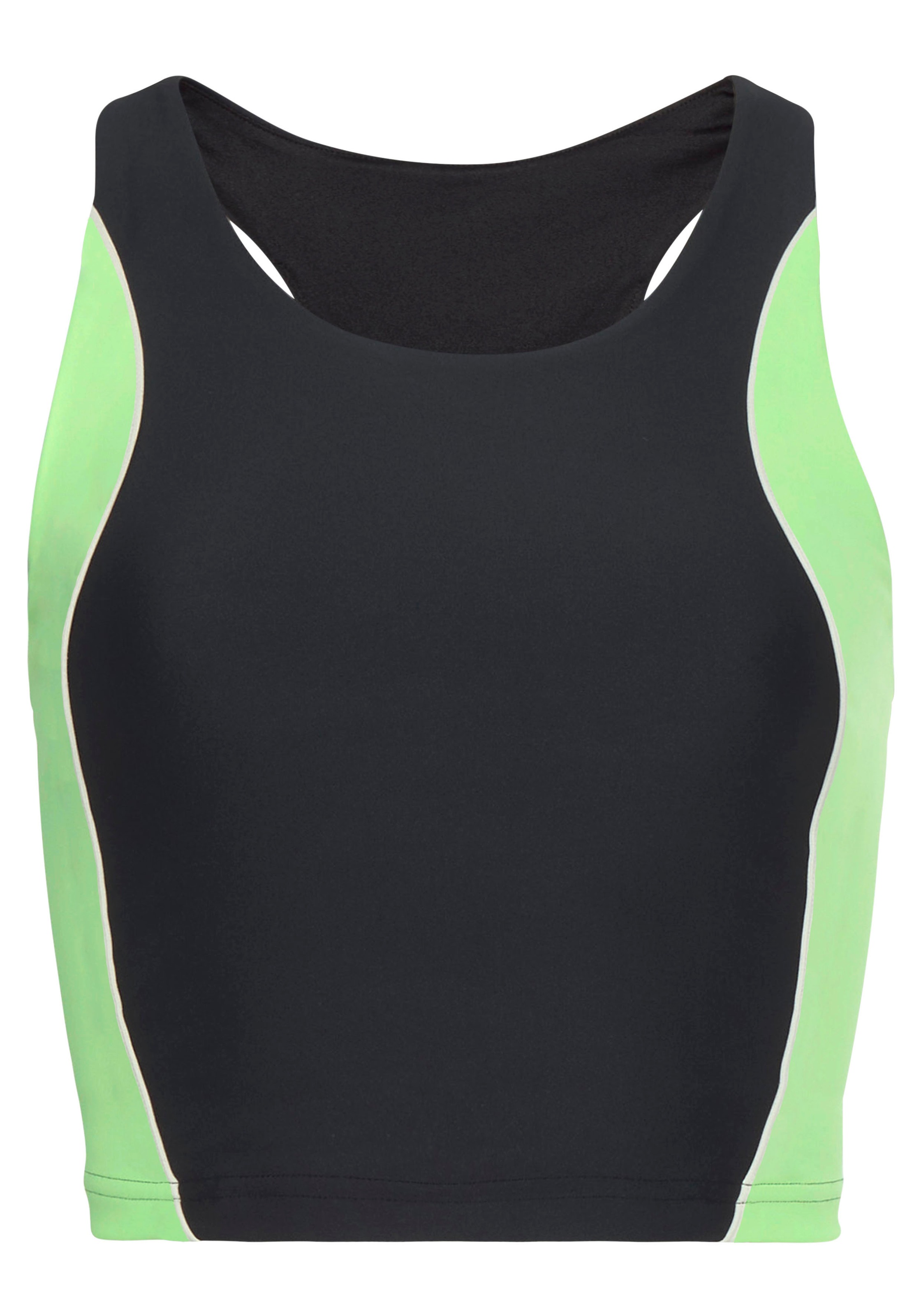 LASCANA ACTIVE Crop-Top, Sporttop mit farblich abgesetztem Details günstig online kaufen