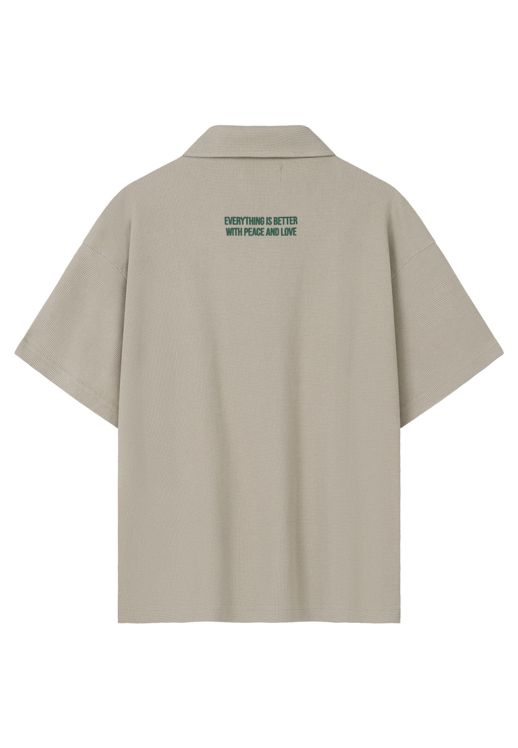 Another Cotton Lab Poloshirt »Another Cotton Lab Peace Waffle Polo« 1