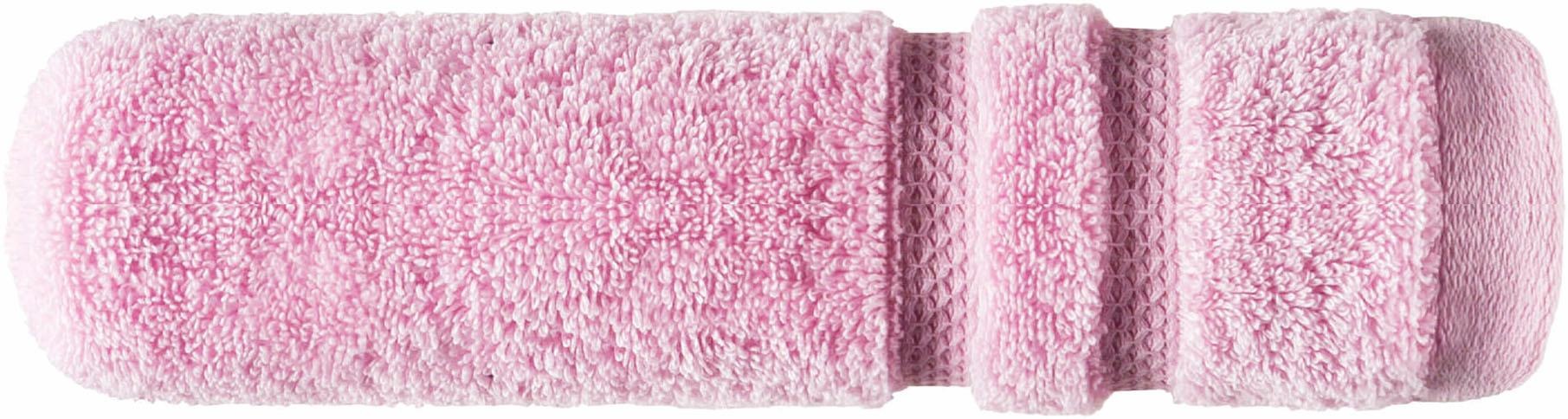 Egeria Gästehandtücher »Micro Touch«, (3 St., 3er Set Gästehandtücher 30 x 50 cm), Streifenbordüre, extrem saugfähig & flauschig, 100% Baumwolle