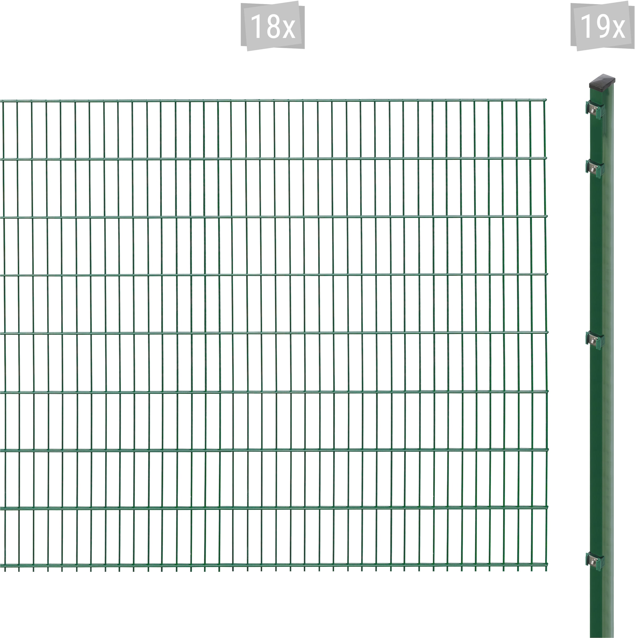 Arvotec Doppelstabmattenzaun »EXCLUSIVE 163 zum Einbetonieren«, Zaunhöhe 163 cm, Zaunlänge 2 - 60 m