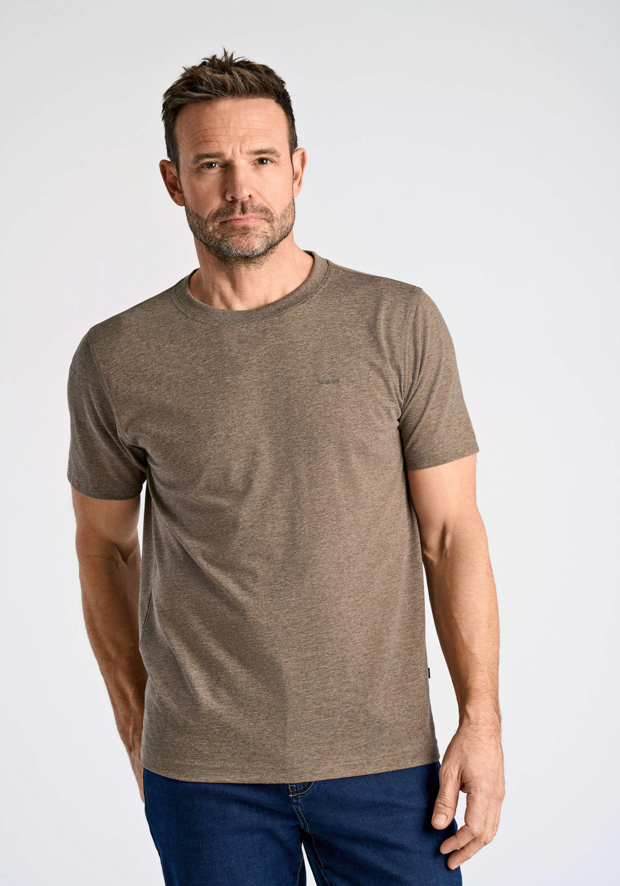 BISON Kurzarmshirt "T-Shirt (Kurzarm) Comfort Fit"