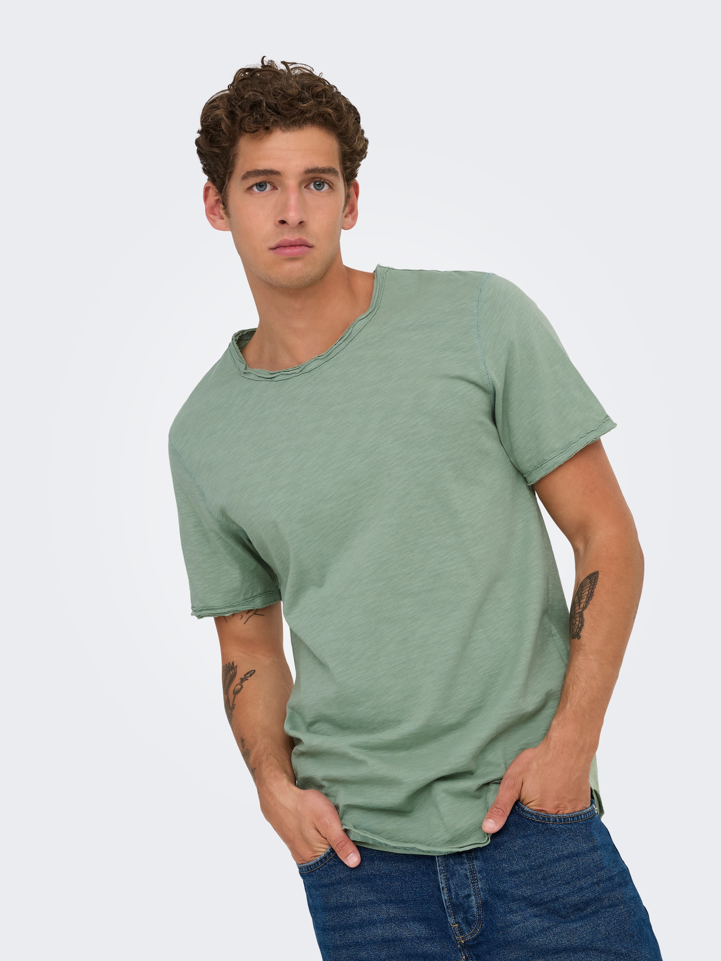 ONLY & SONS "ONSBENNE LONGY SS TEE NF 7822 NOOS" günstig online kaufen