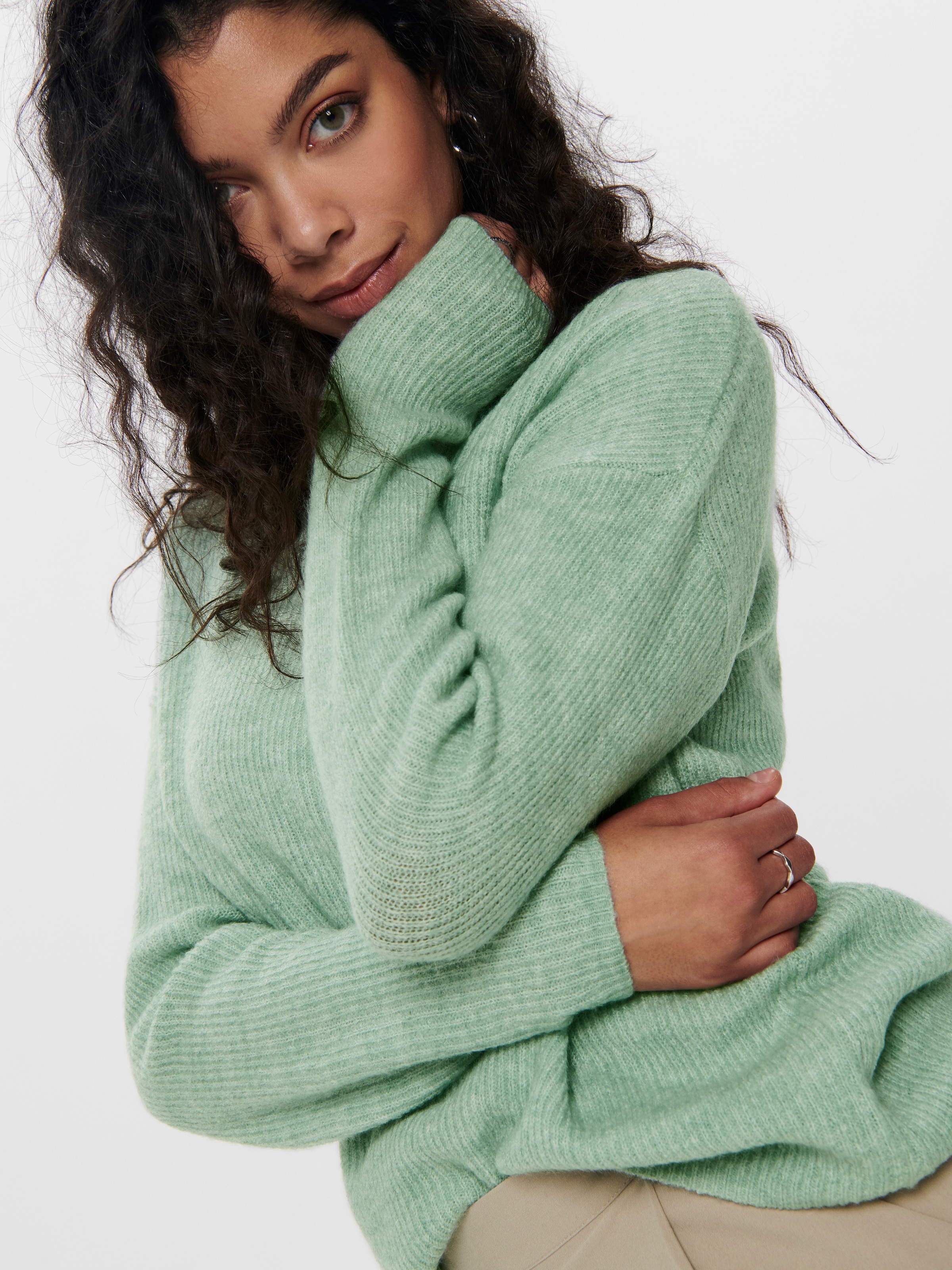 ONLY "ONLCAMILLA V-NECK L/S PULLOVER KNT NOOS" Materialmix, regular fit günstig online kaufen