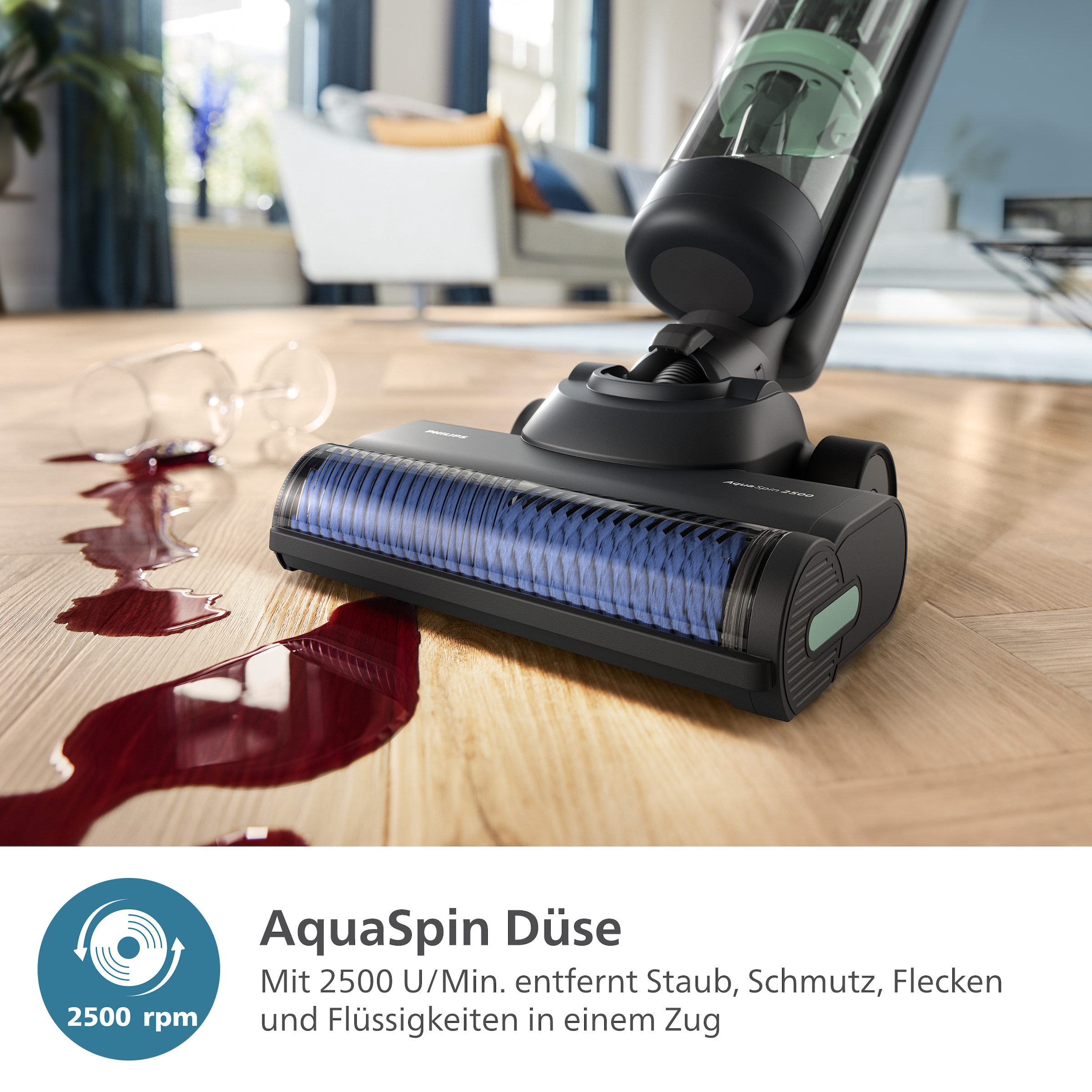 Philips Nass-Trocken-Akkusauger »AquaTrio Cordless 7000 Series XW7263/11«, 3-in-1-Reinigungslösung, mit automatischem Reinigungssystem