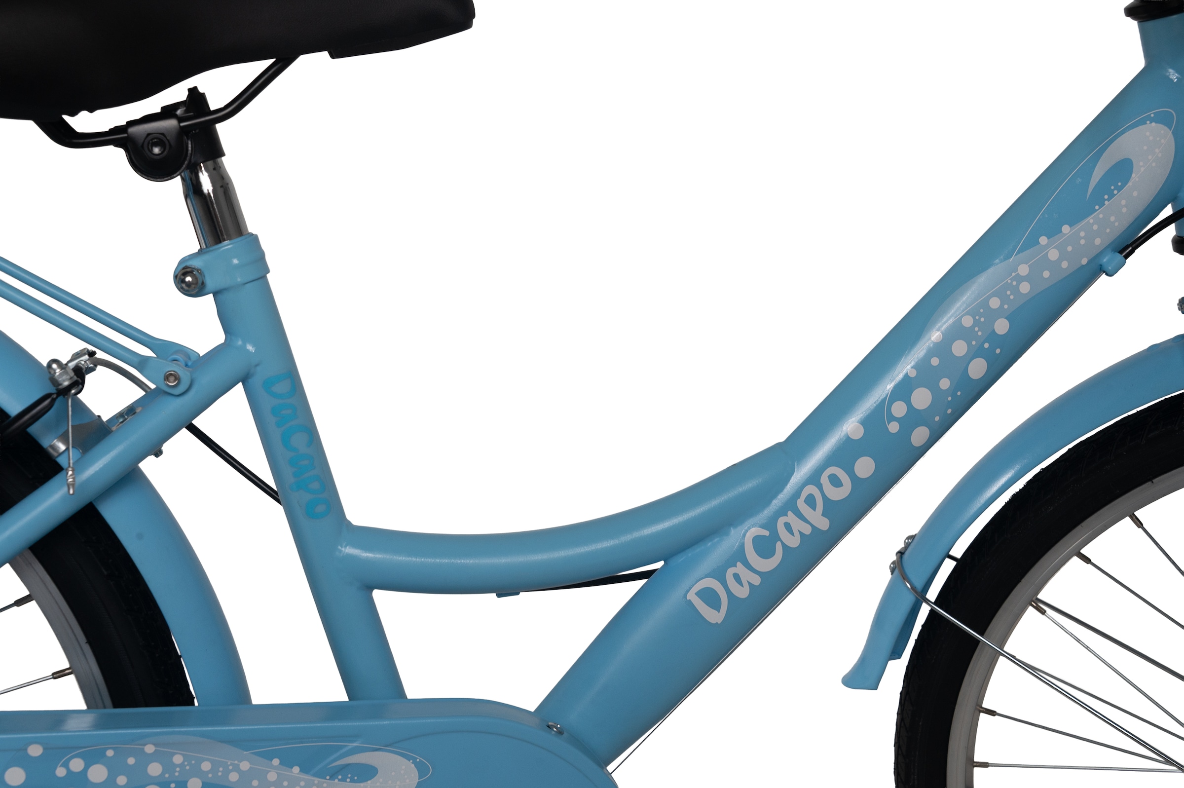 Dacapo Jugendfahrrad »DaCapo Kinderfahrrad 24'' Snow blau 6 Gänge RH 36 cm« 6 Gang Shimano Tourney Schaltwerk Kettenschaltung