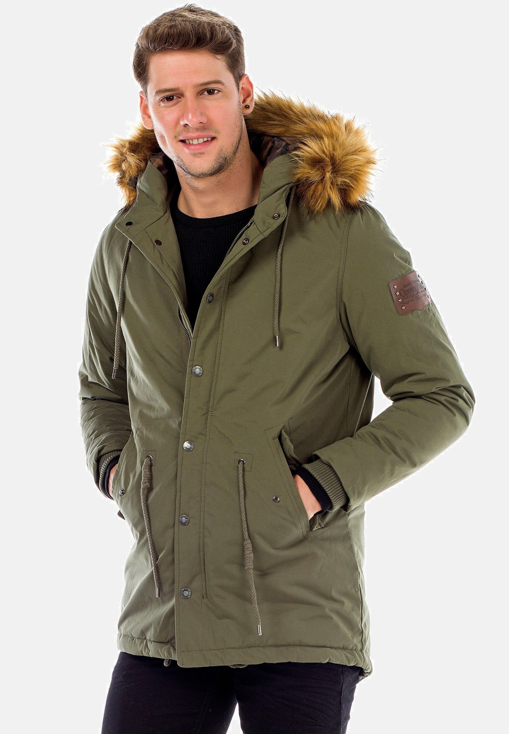 Cipo & Baxx Winterjacke »Jacke«, mit Kapuze, mit Kordelzug zur Taillierung, CM150