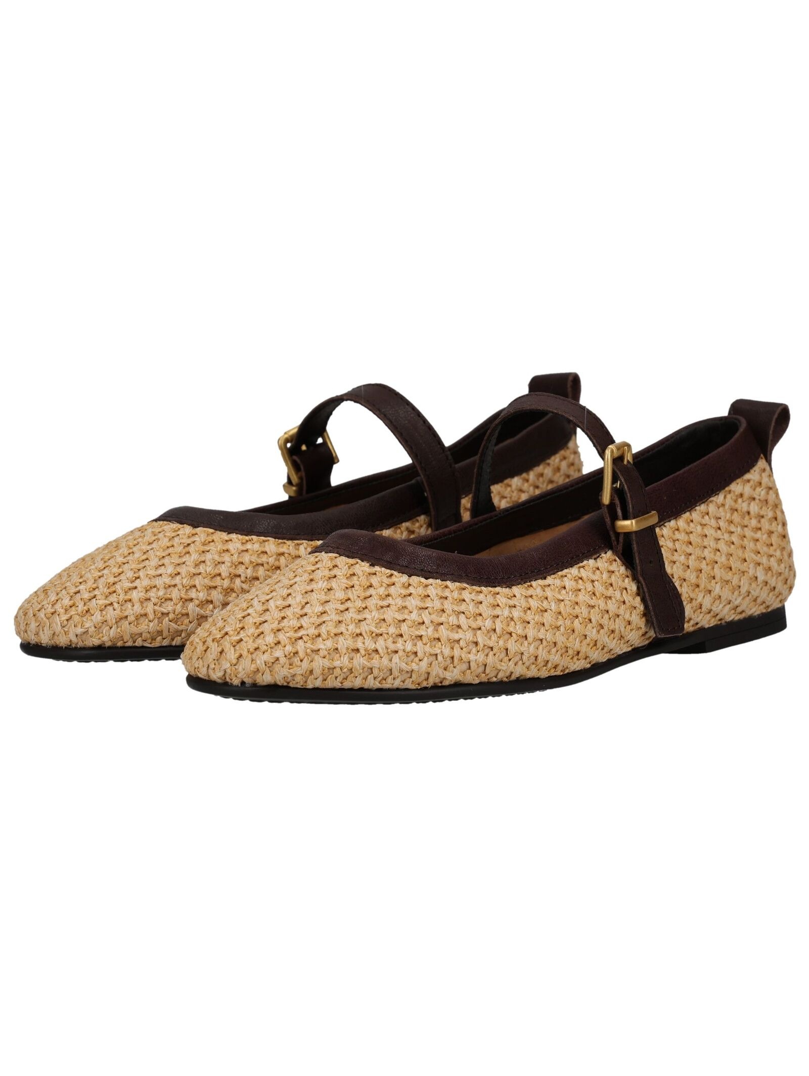 Riemchenballerina MARC O'POLO "Marc O'Polo Ballerinas Naturfaser", Damen, Gr. 40, natural, Textil, Schuhe Riemchenballerina 6