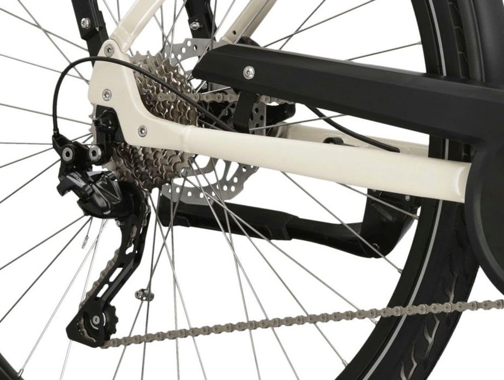 Kross E-Bike »E-Citybike Sentio Hybrid 3.0 28 Zoll beige«, 7 Gang, Shimano, DEORE T6000, Mittelmotor 250 W