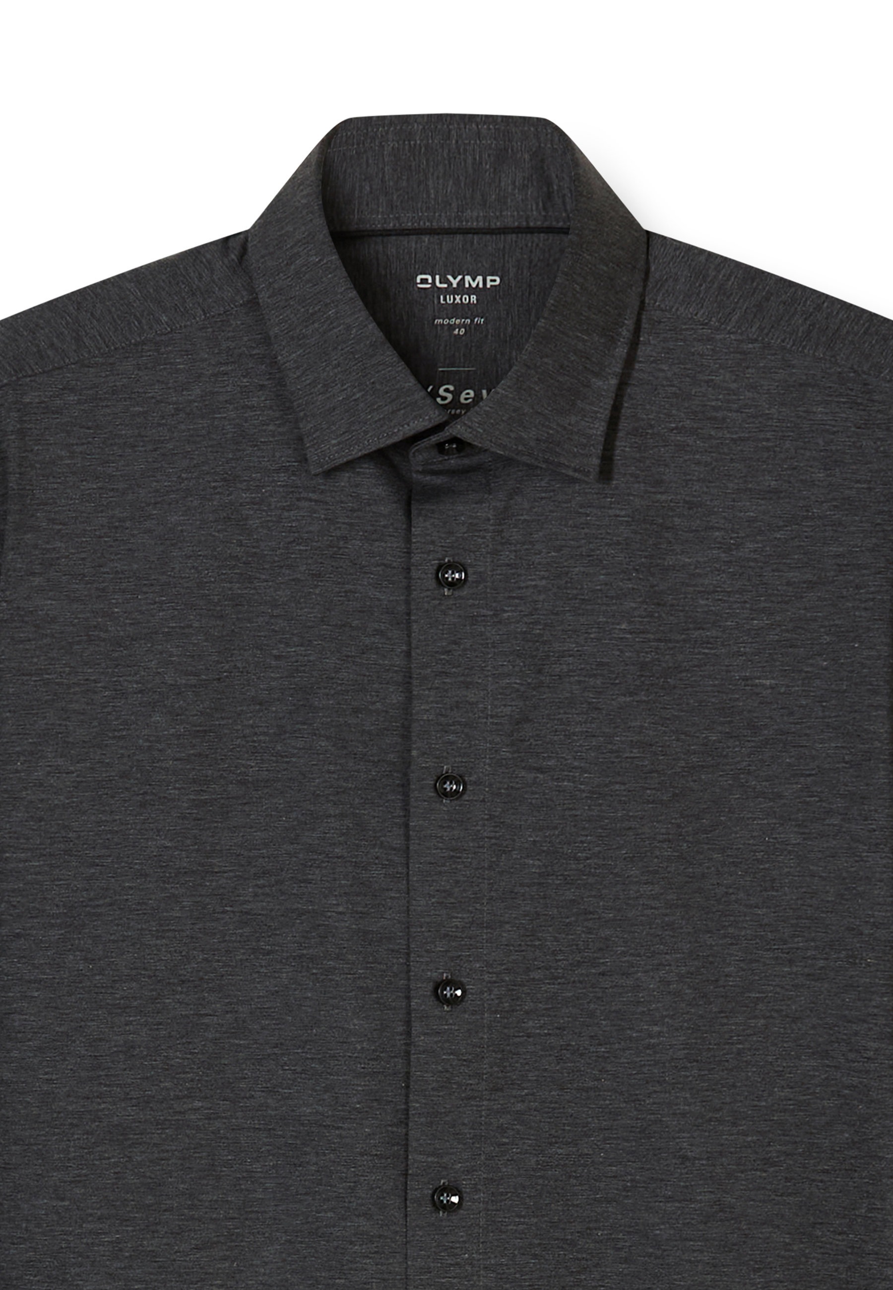 OLYMP Luxor 24/Seven Modern Fit Shirt Anthracite 39 3