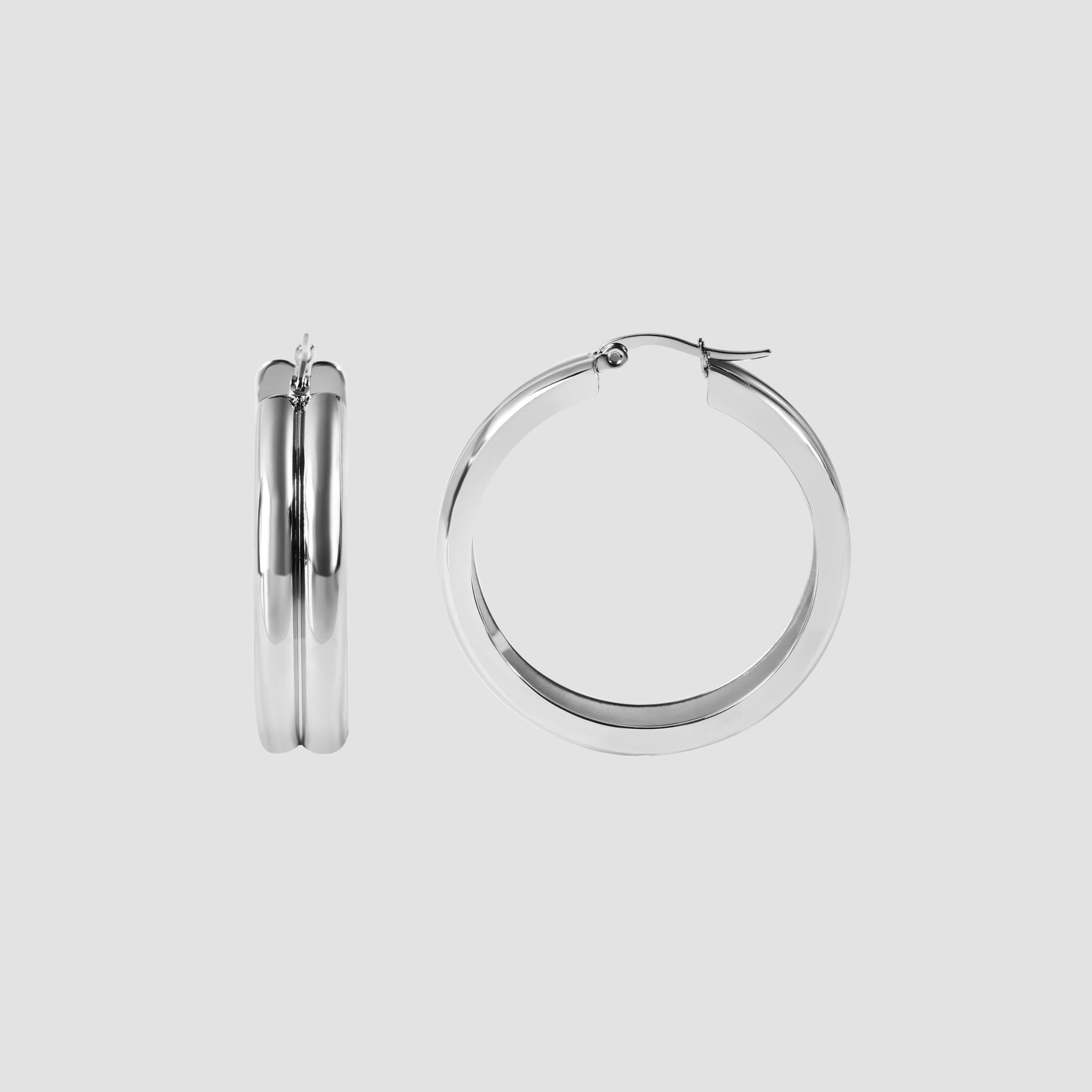 Adelia´s Paar Creolen »Damen Ohrringe – Creole aus Edelstahl« Geschenkidee: zeitlos und vielseitig