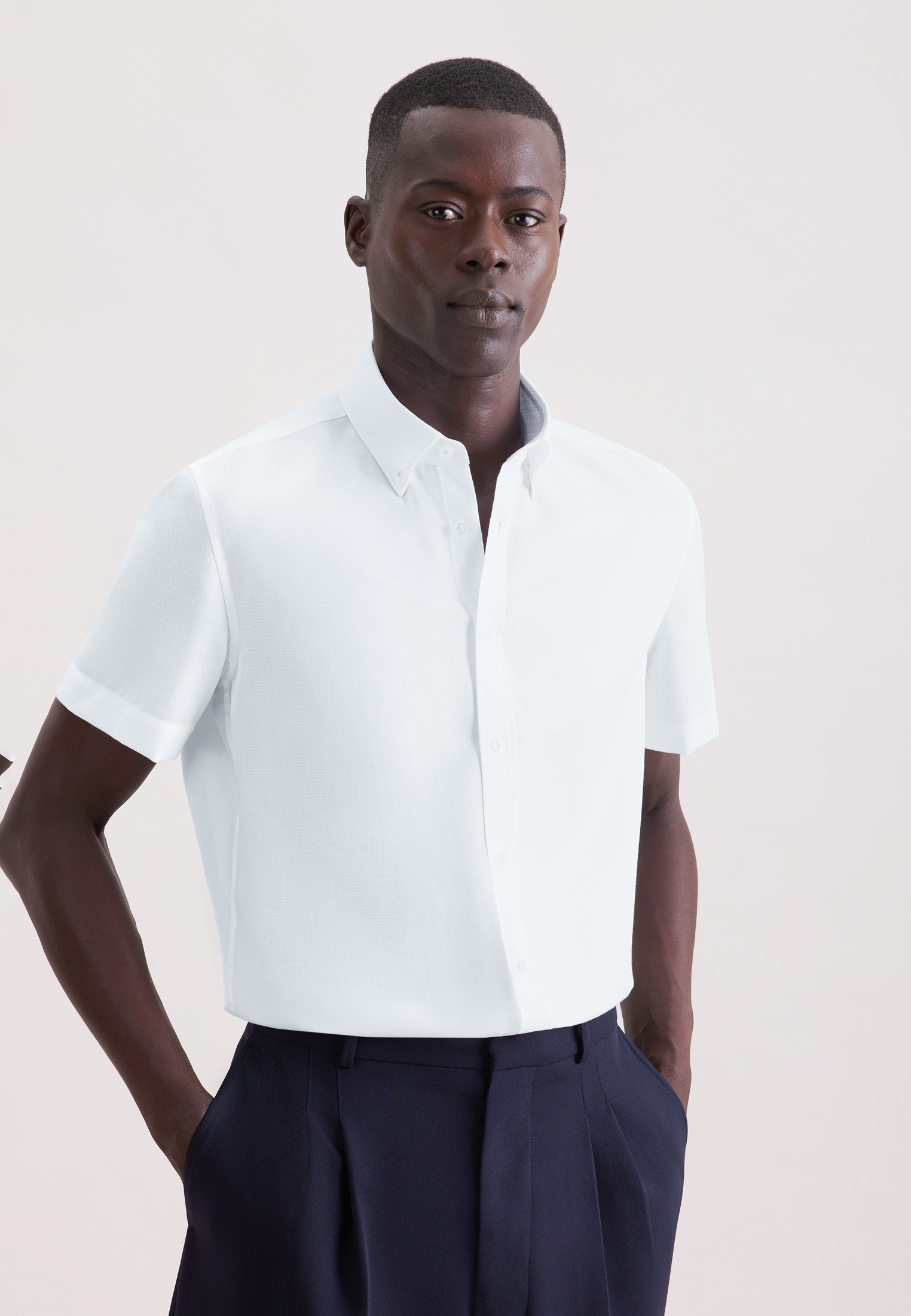 seidensticker Businesshemd "Schwarze Rose" Shaped 1/2 Button-Down-Kragen St günstig online kaufen