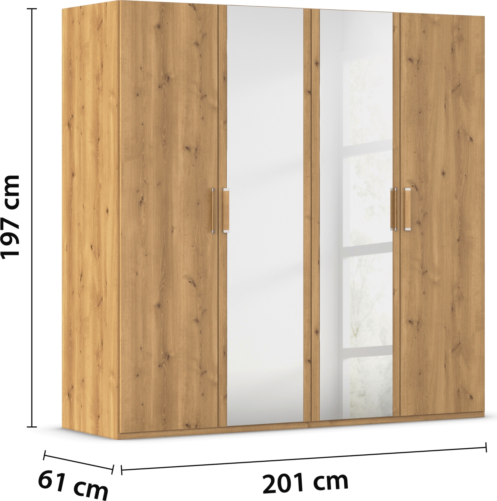 rauch Schlafzimmer-Set »Komplettschlafzimmer Schlafzimmer EVELYN«, (Set, 3 tlg.), Schrank und Bett in 2 Breiten, Nachttisch 2 Schubladen MADE IN GERMANY