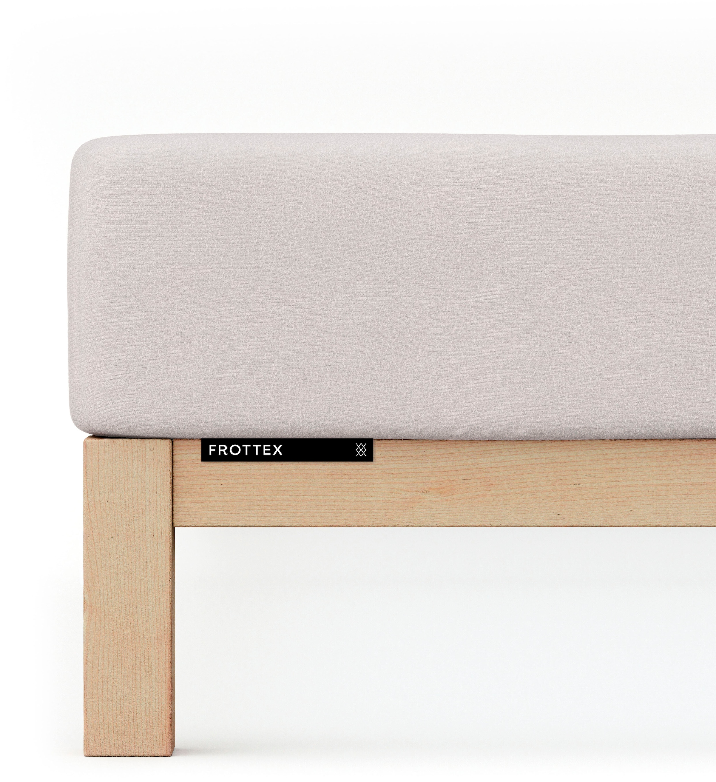 Bettlaken SCHLAFGUT, L:200cm, grau, Frottee, Obermaterial: 75% Baumwolle, 25% Polyester, Bettlaken, "Frottex Spannbettlaken", MADE IN GREEN by