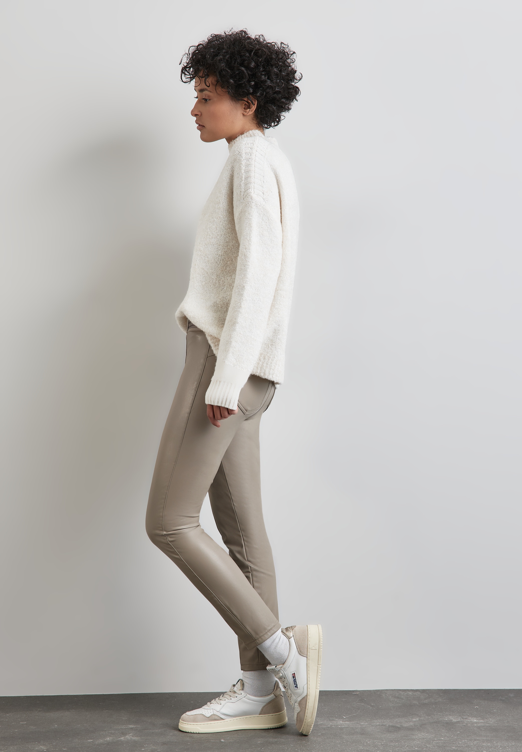 STREET ONE Lederhose, High Waist