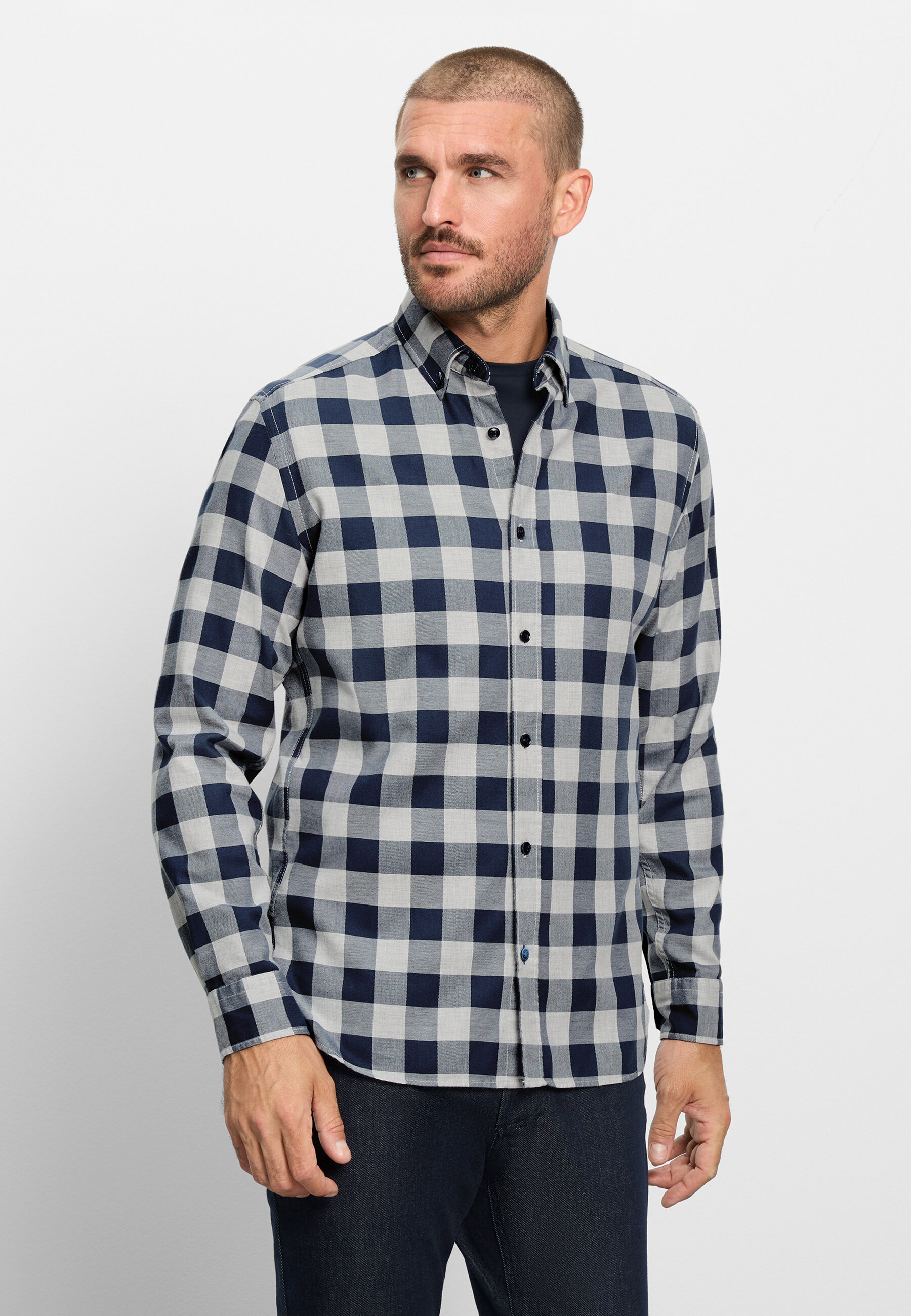 OLYMP Langarmhemd "OLYMP Casual, Regular Fit, Button-down"