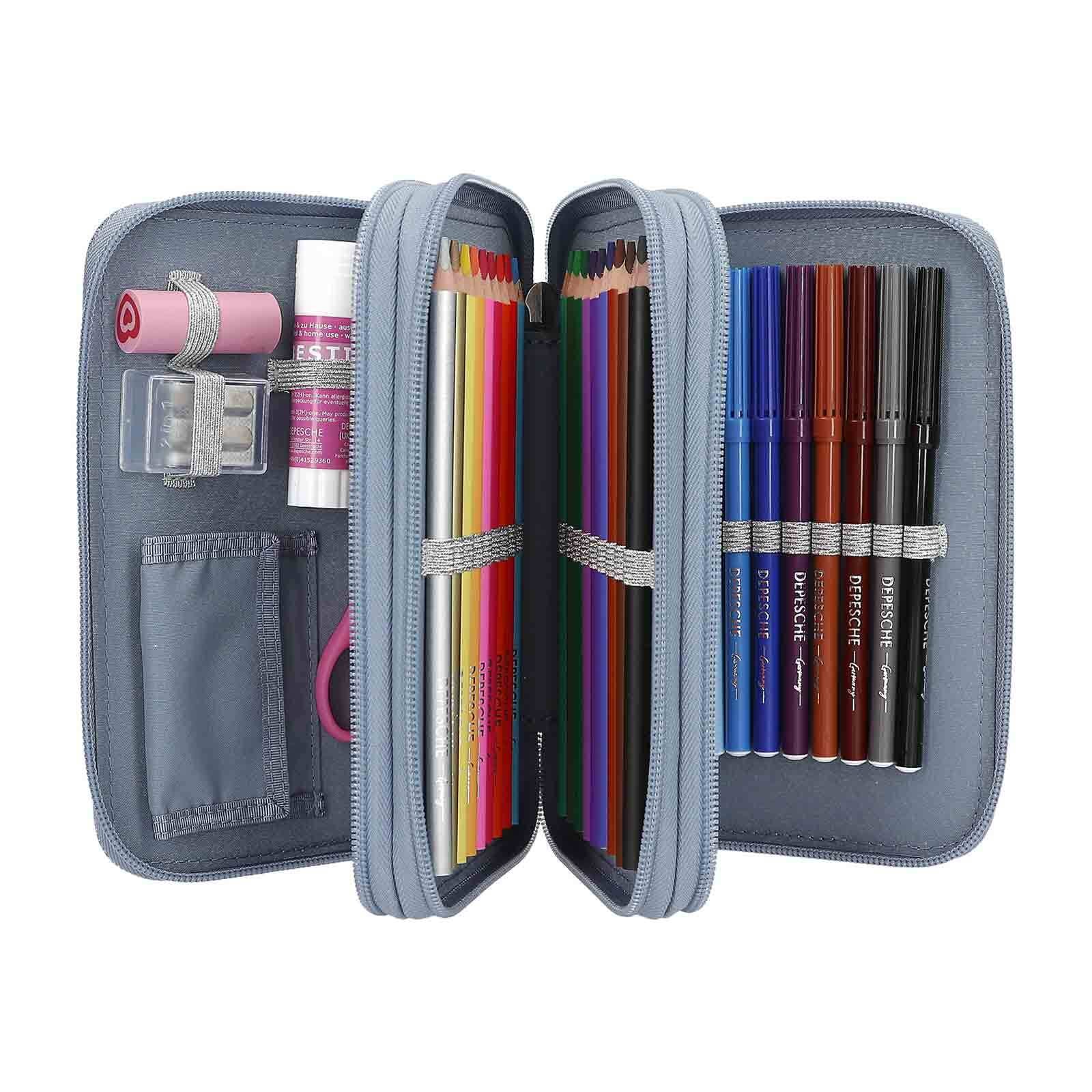 Depesche Buntstift »3-Fach Federtasche WOLF TOPModel 7 x 13 x 20 cm bunt«