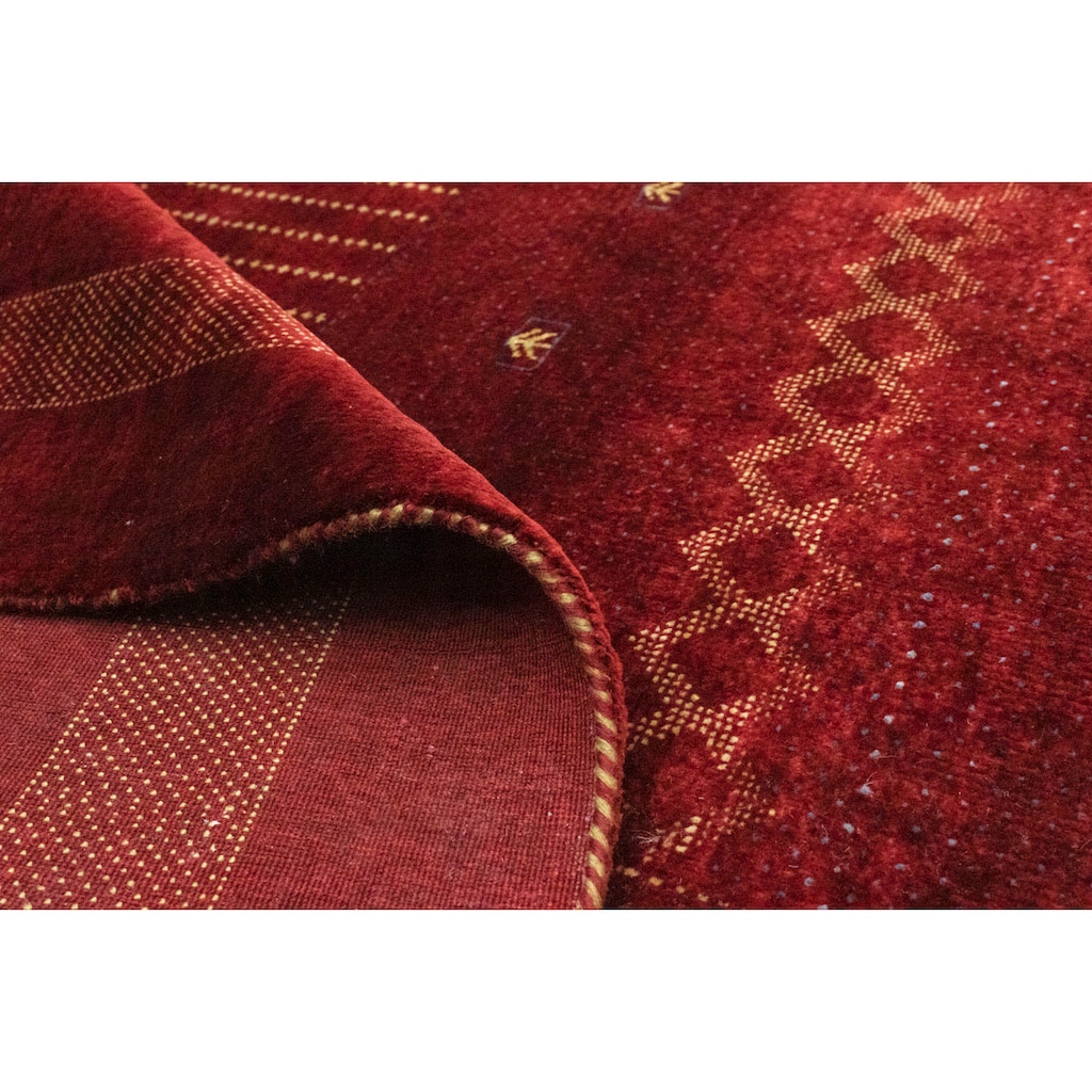 Wohnen Teppiche morgenland Wollteppich »Gabbeh Minimal Rosso 291 x 204 cm«, rechteckig, 1,8 mm Höhe, Unikat mit Zertifikat rot