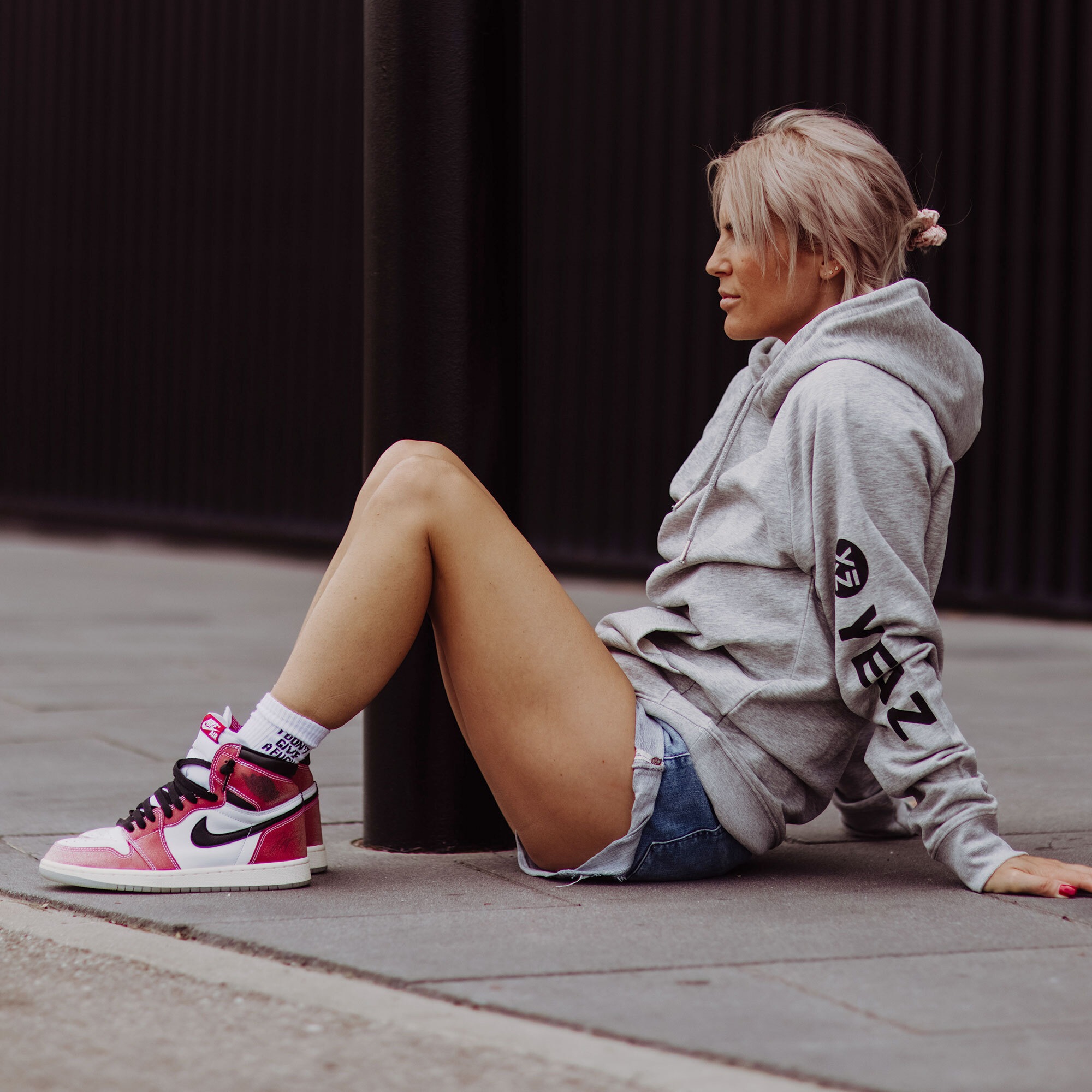 YEAZ Kapuzenpullover »Hoodie Sky Grey (unisex) CUSHER«