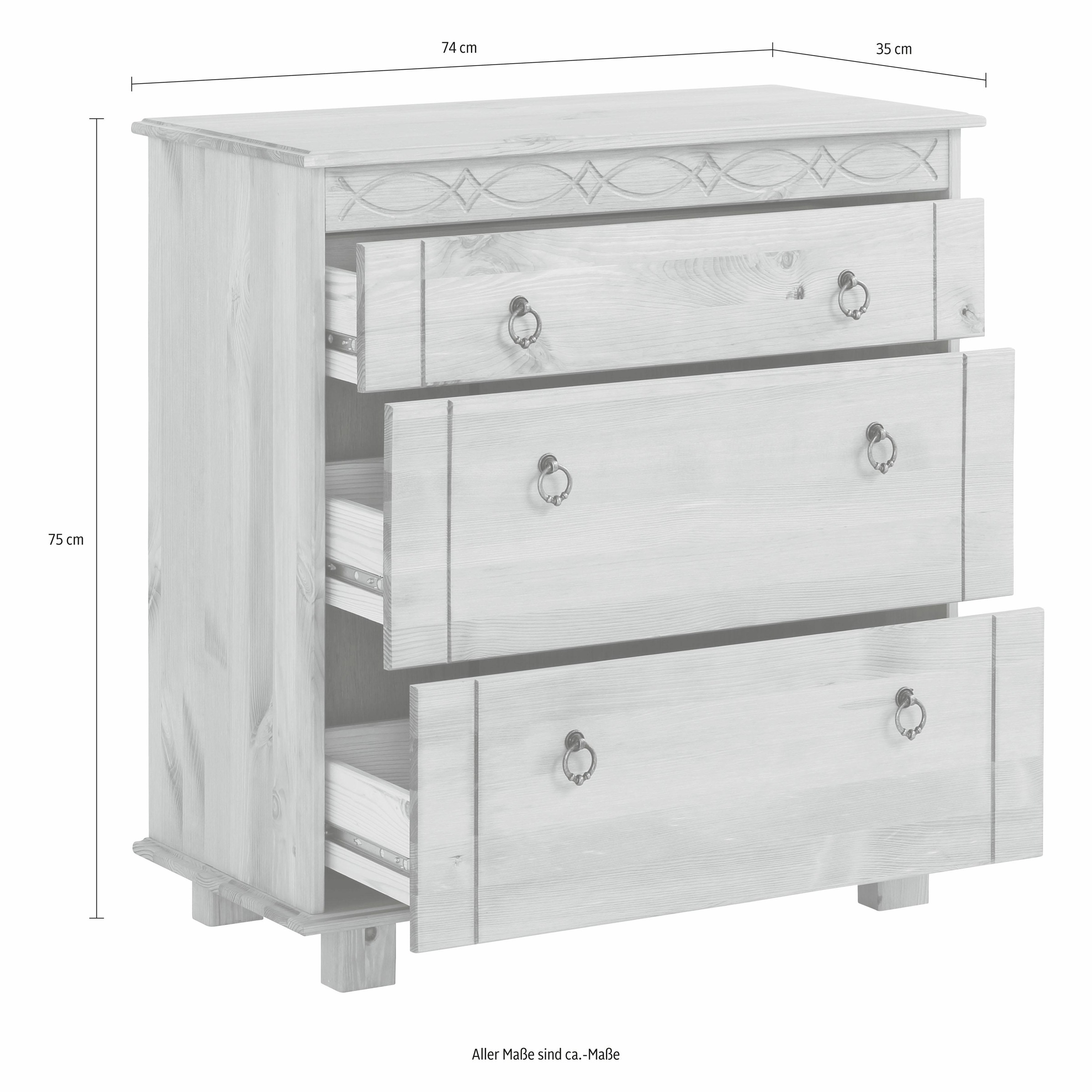 Home Affaire Kommode Indra 74 Cm Breit Kaufen Baur