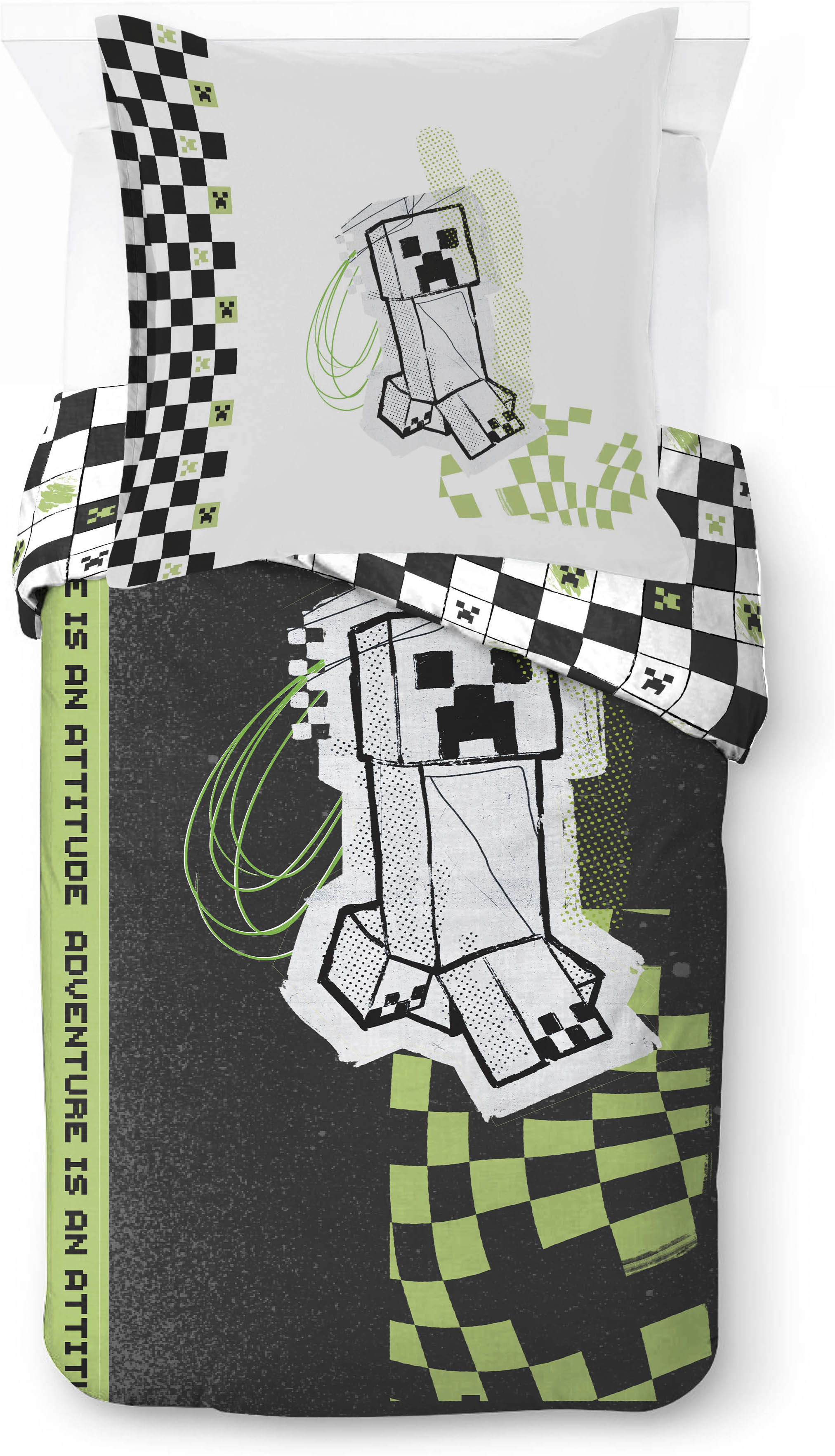 Minecraft Kinderbettwäsche "Minecraft Doodle Skate" 2 100% Baumwolle