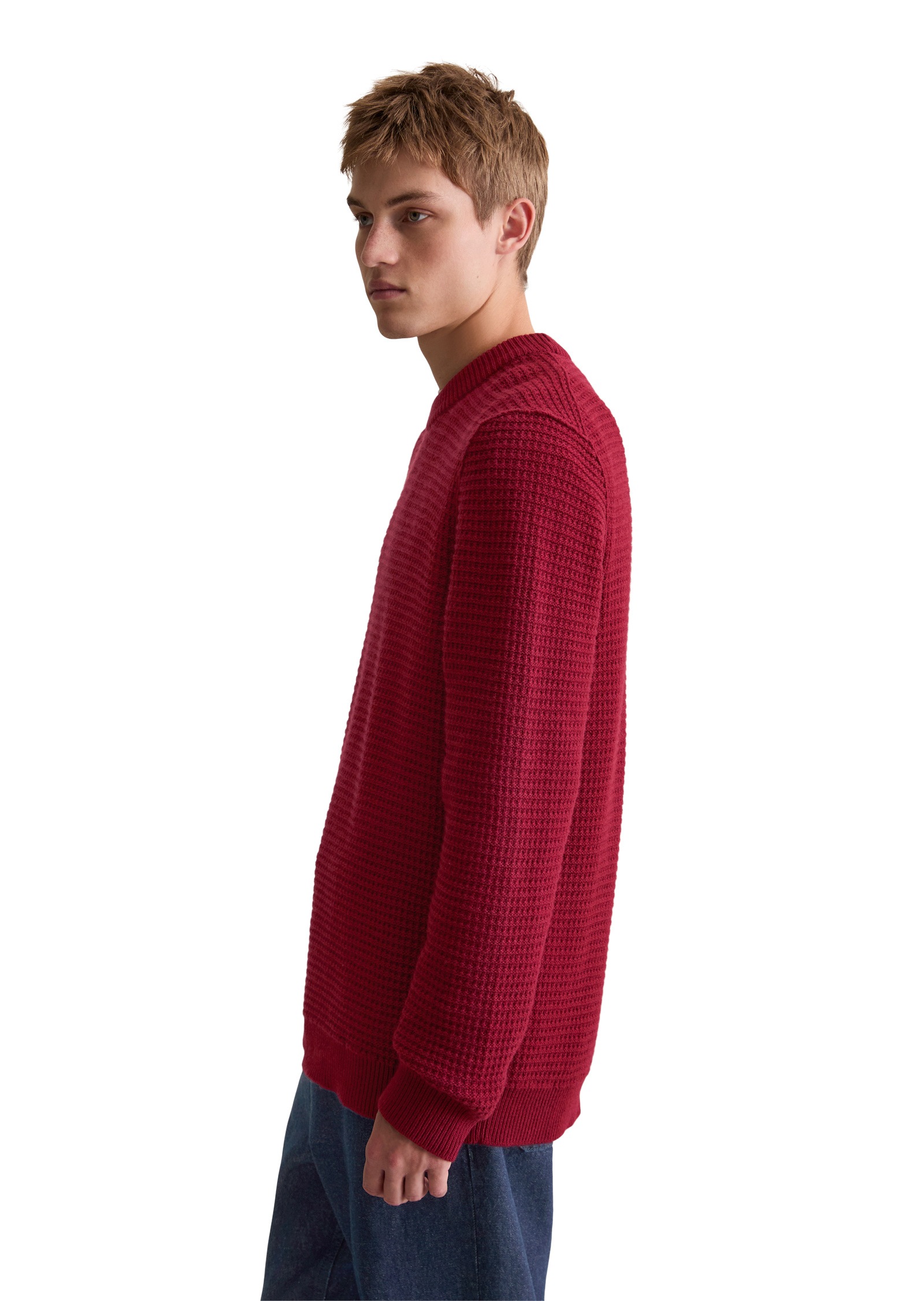 Marc O'Polo DENIM Rundhalspullover »mit markanter Struktur«