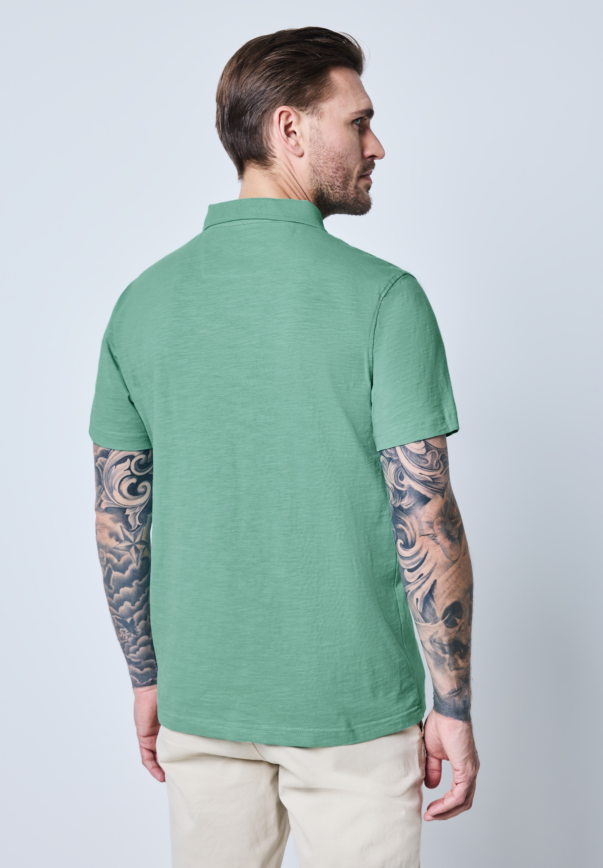 STREET ONE MEN Poloshirt, aus reiner Baumwolle