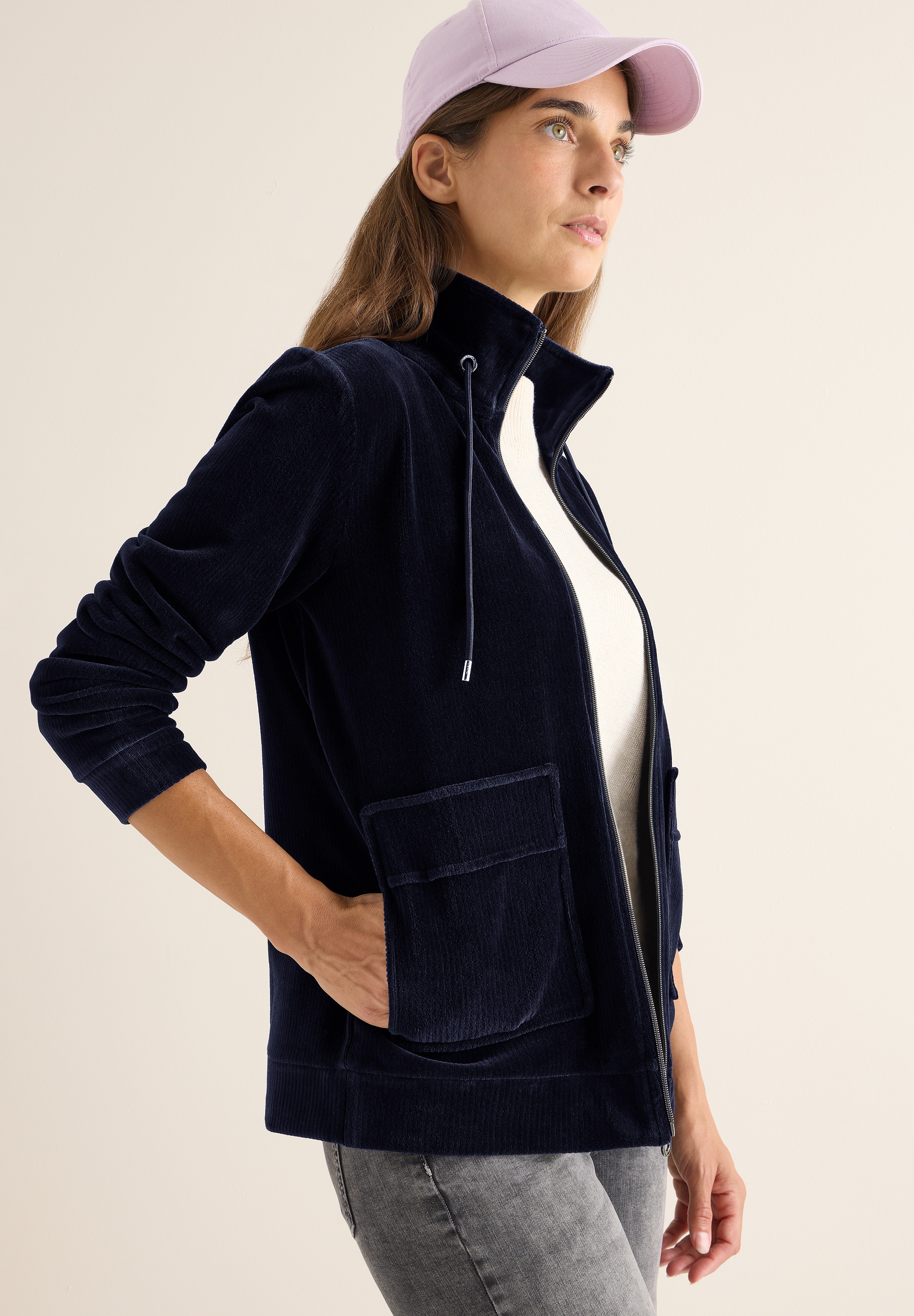 Thumbnail - Cecil Cordjacke ohne Kapuze mit Stehkragen mit Tunnelzug