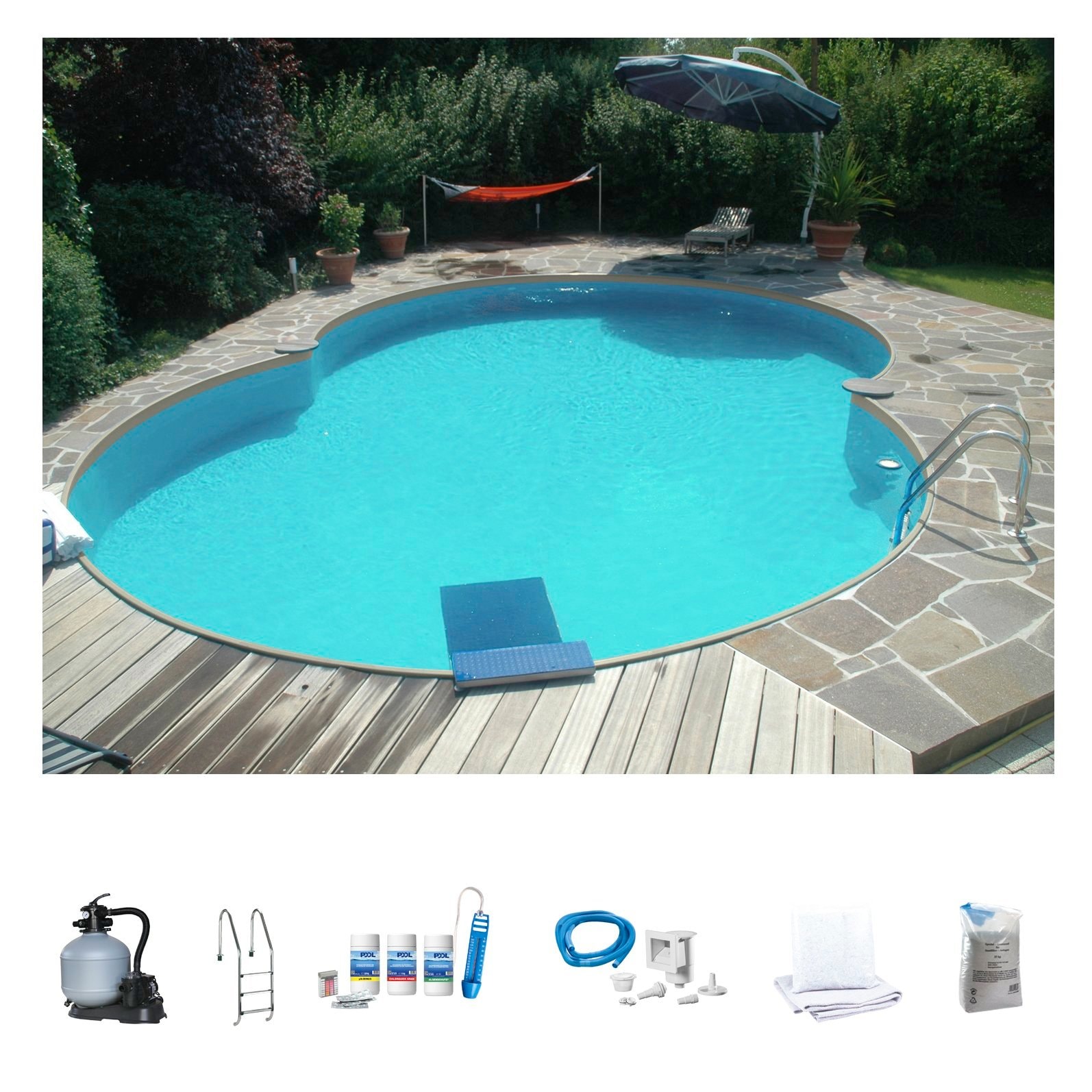 my POOL BWT Achtformpool "LAGOON 2", (Komplett-Set, 7 tlg.), in verschieden günstig online kaufen