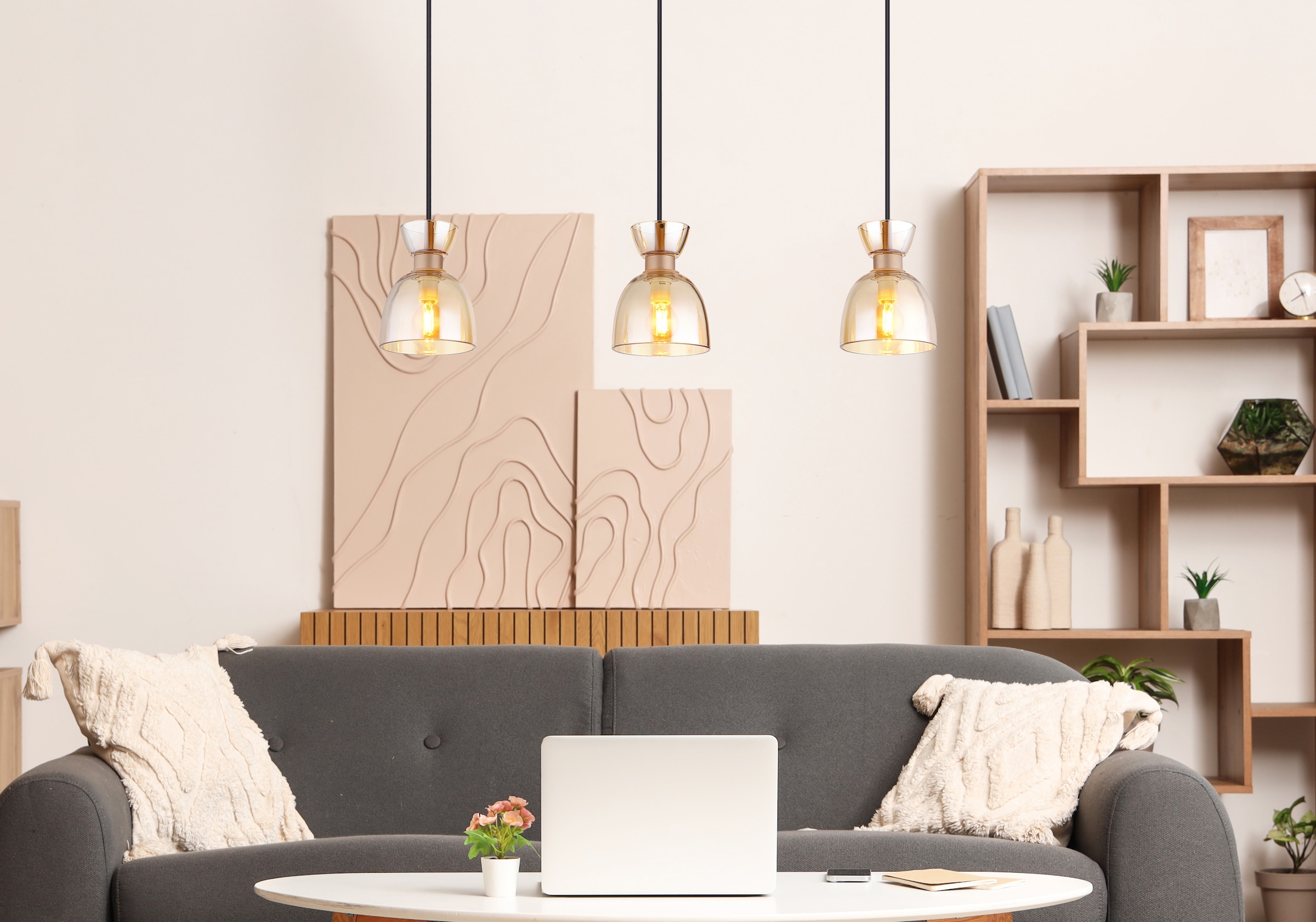 GLOBO LIGHTING Hängeleuchte »MASSEY« E14 1 Stk. Hängelampe Esszimmer-Leuchte Esstischleuchte Wohnzimmer