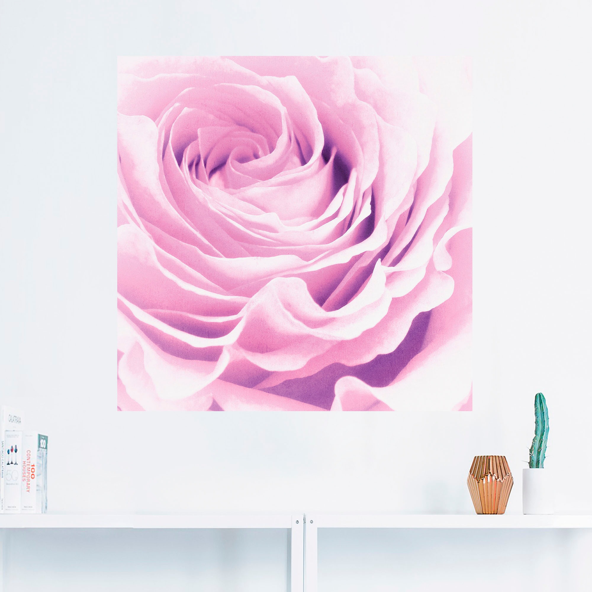 Artland Wandbild »Pastell Rose«, Blumen, (1 St.), als Leinwandbild, Poster, Wandaufkleber in verschied. Größen