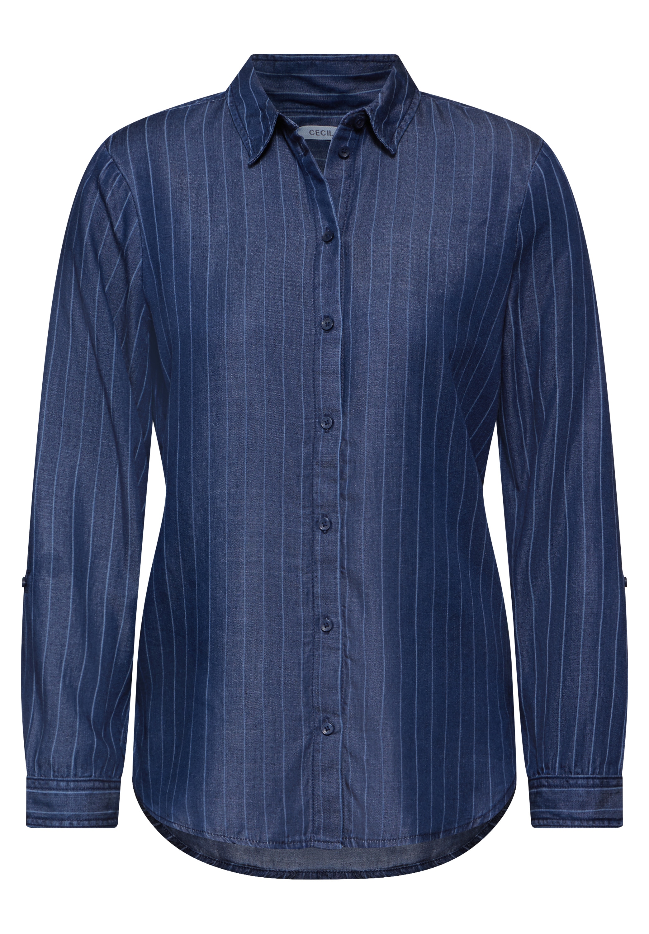 Cecil Jeansbluse, im Streifen-Design