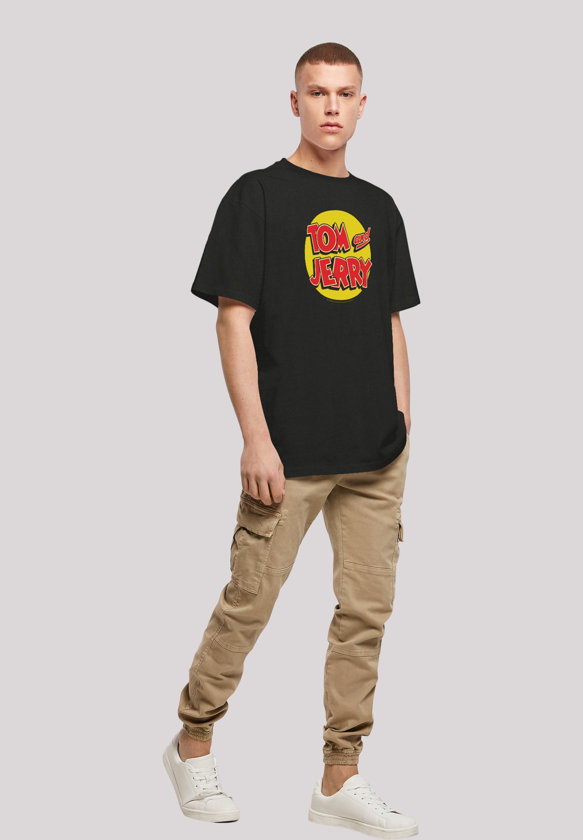 F4NT4STIC T-Shirt »Tom And Jerry Circle Logo«, Print