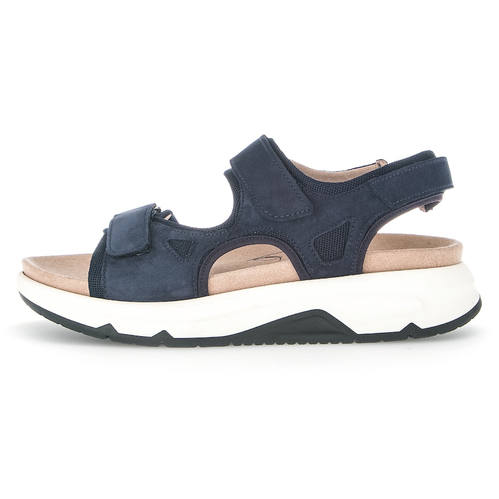 Gabor Rollingsoft Sandale, Sommerschuh, Sandalette, Keilabsatz, in Schuhweite G (=weit)