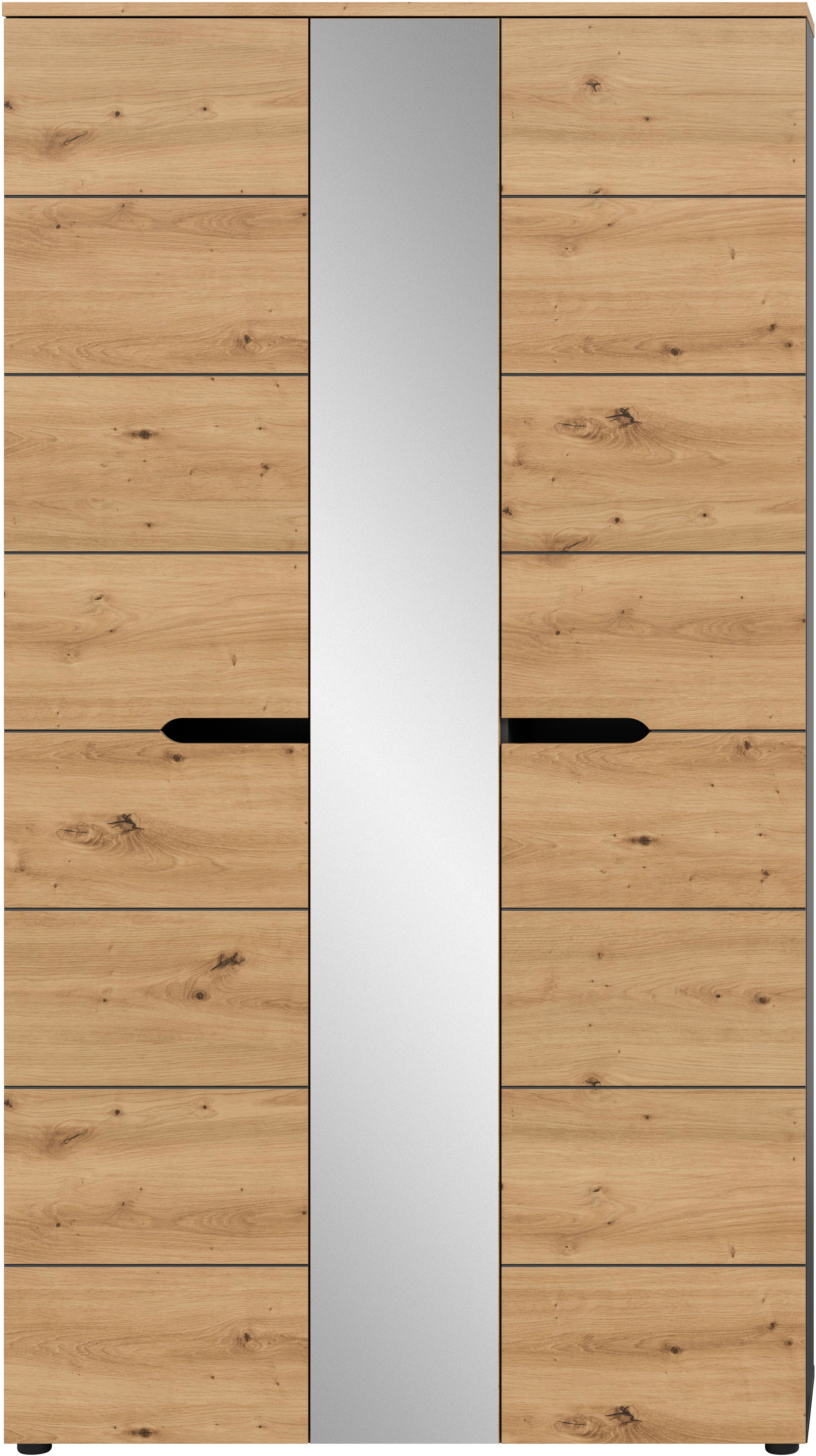 Home affaire Garderobenschrank "REHAT, TOPSELLER, Breite 105cm, mit Spiegeltür, viel Stauraum" Platz für ca. 23 Paar Schuhe, Garderobe, Flurschrank, Dielenschrank, Kleiderschrank, Garderobenmöbel