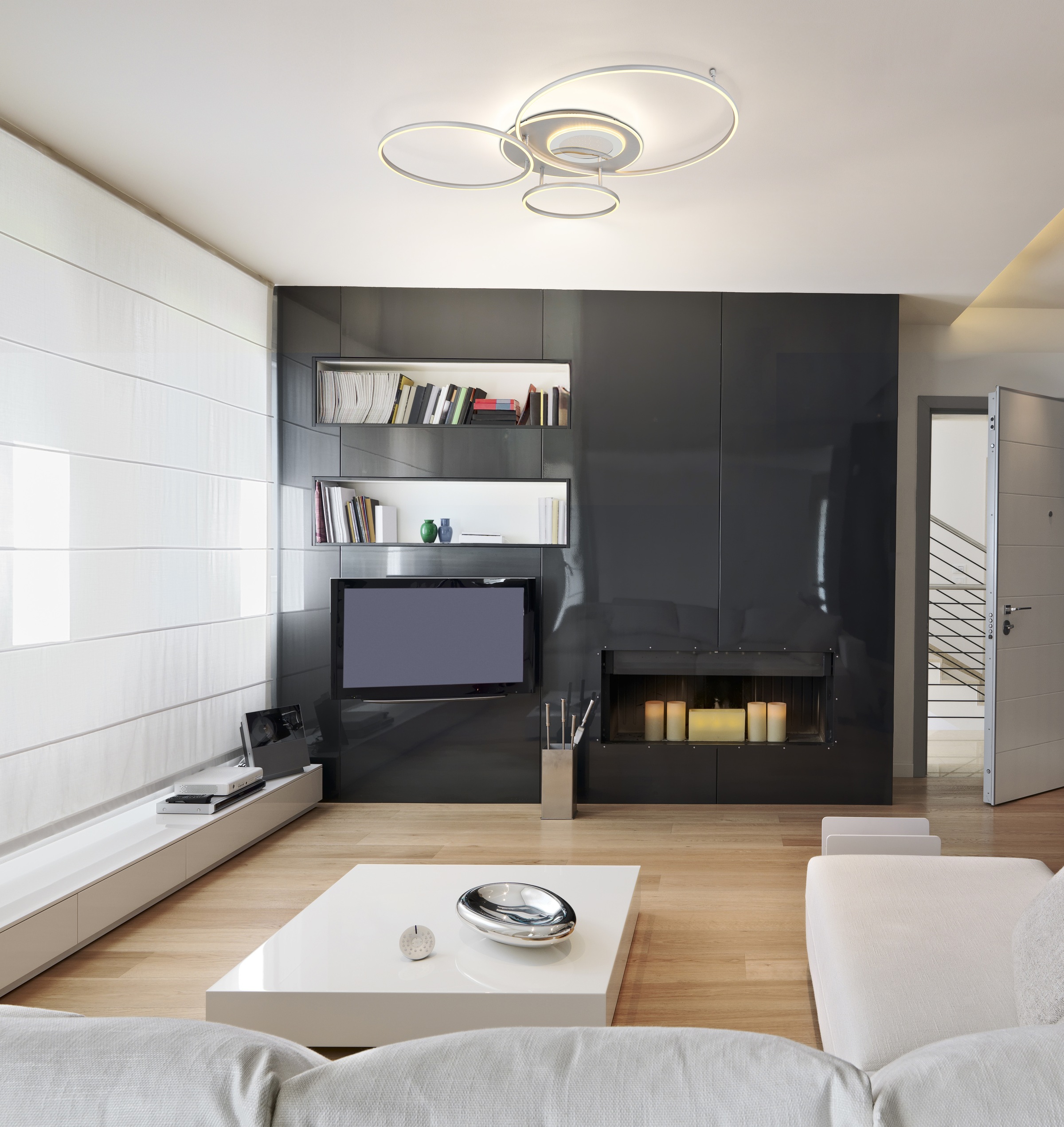 GLOBO LIGHTING Deckenleuchte »JOHNSON« LED-Modul 1 Stk. Smarte LED-Deckenleuchte, dimmbar, Fernbedienung, flexibel