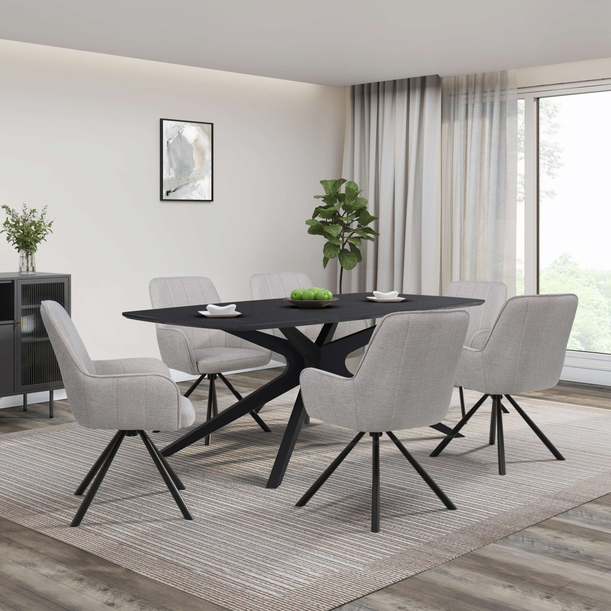 OTTO home Esszimmerstuhl »Flaurent« () 2 Stk.gepolsterte Rückenlehne, Armlehne und Sitzfläche, Sitzhöhe 50 cm