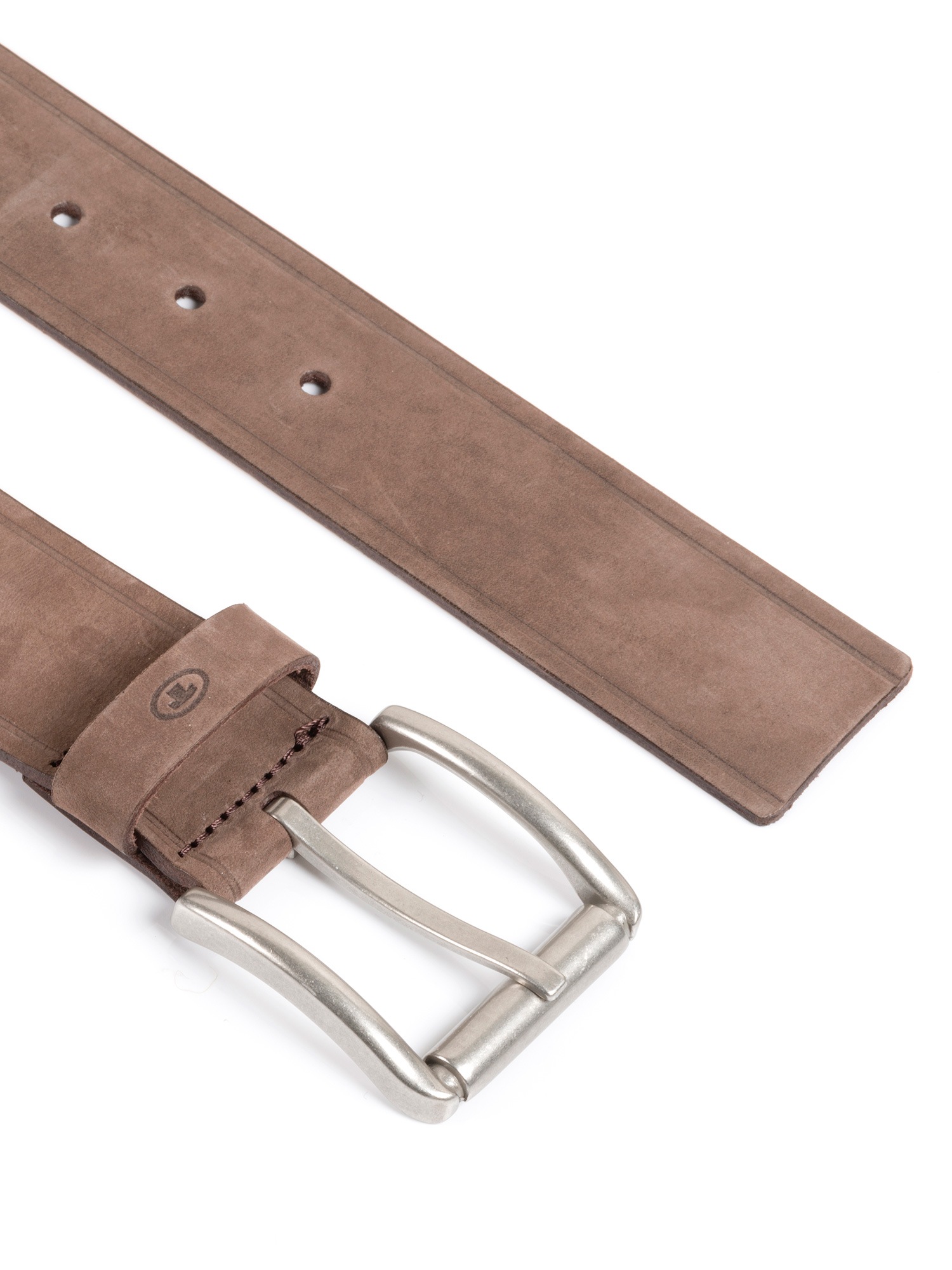 Ledergürtel TOM TAILOR "TTJAY", Herren, Gr. 100, braun, Rindsleder, unifarben, Gürtel Ledergürtel, mit silberfarbener Schließe 2