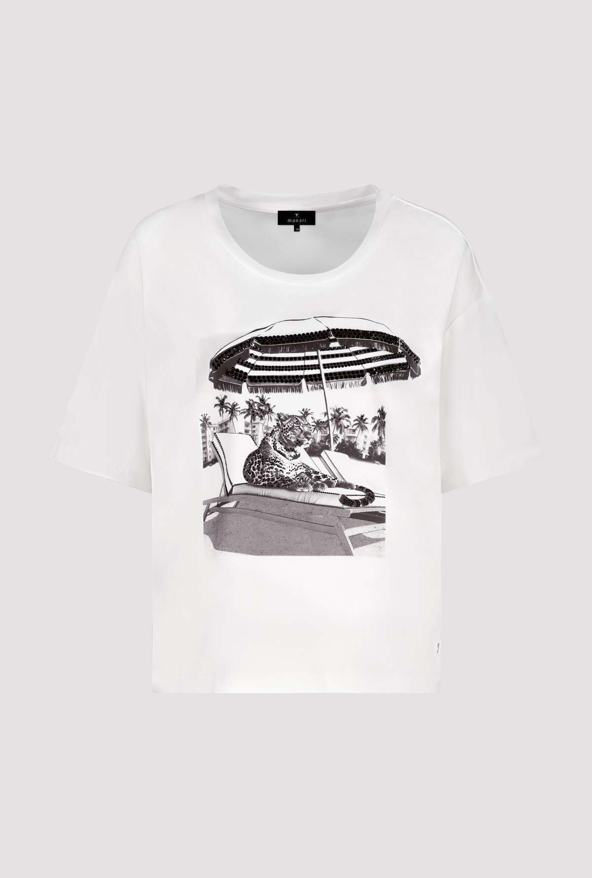 Monari T-Shirt Regular fit mit Leopardenprint