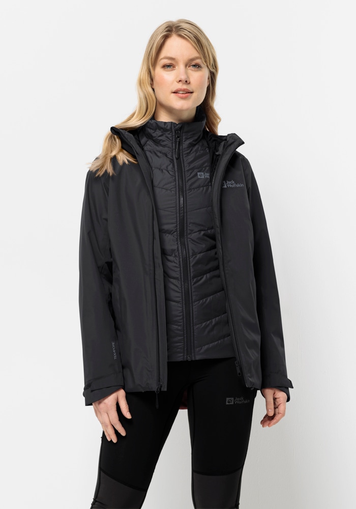 Jack Wolfskin 3-in-1-Funktionsjacke "GLAABACH 3IN1 JKT W" 2 teilig, mitKapu günstig online kaufen