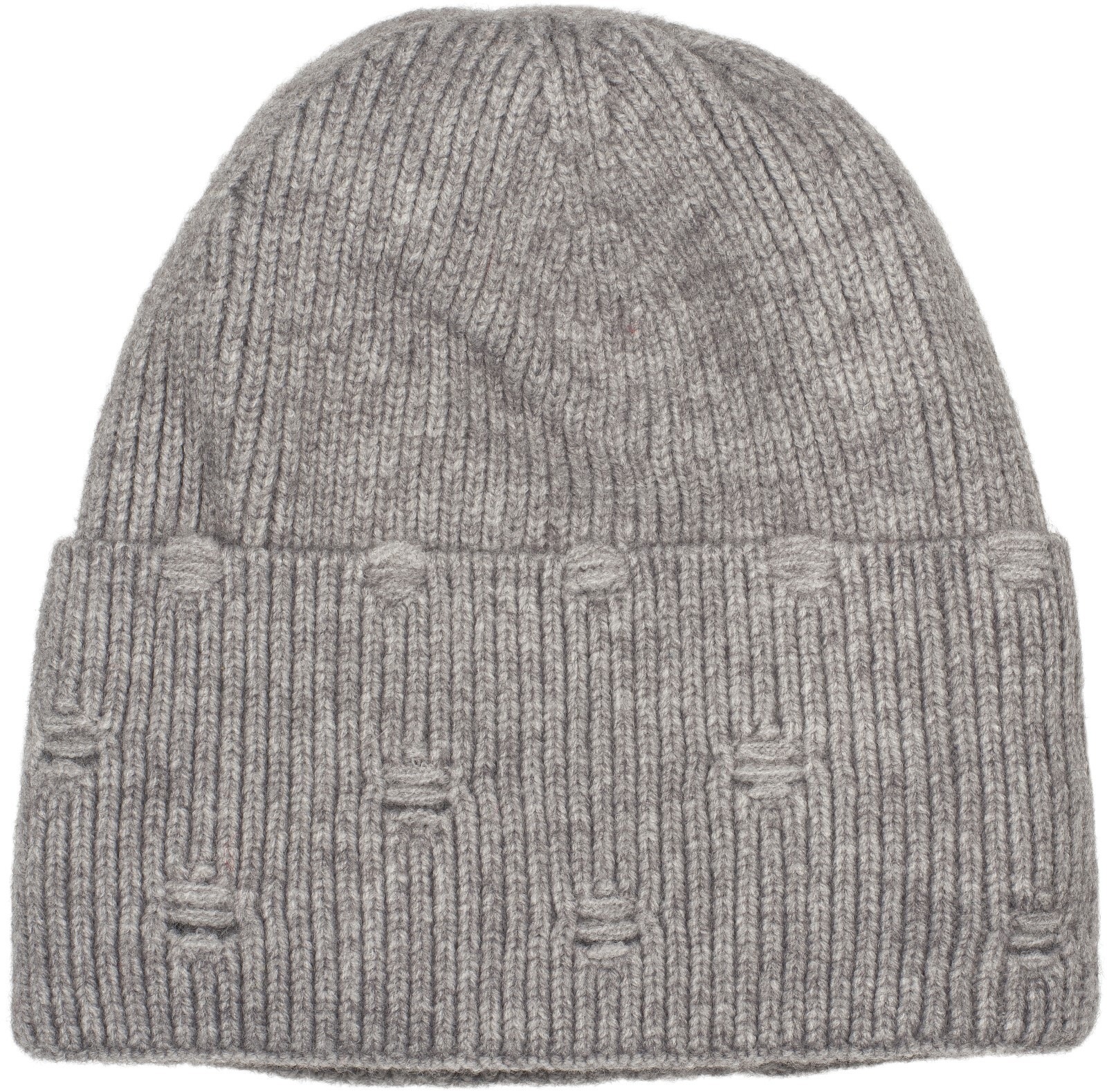 styleBREAKER Strickmütze »Strickmütze mit Rippenmuster und Rissen« 1 Stk.