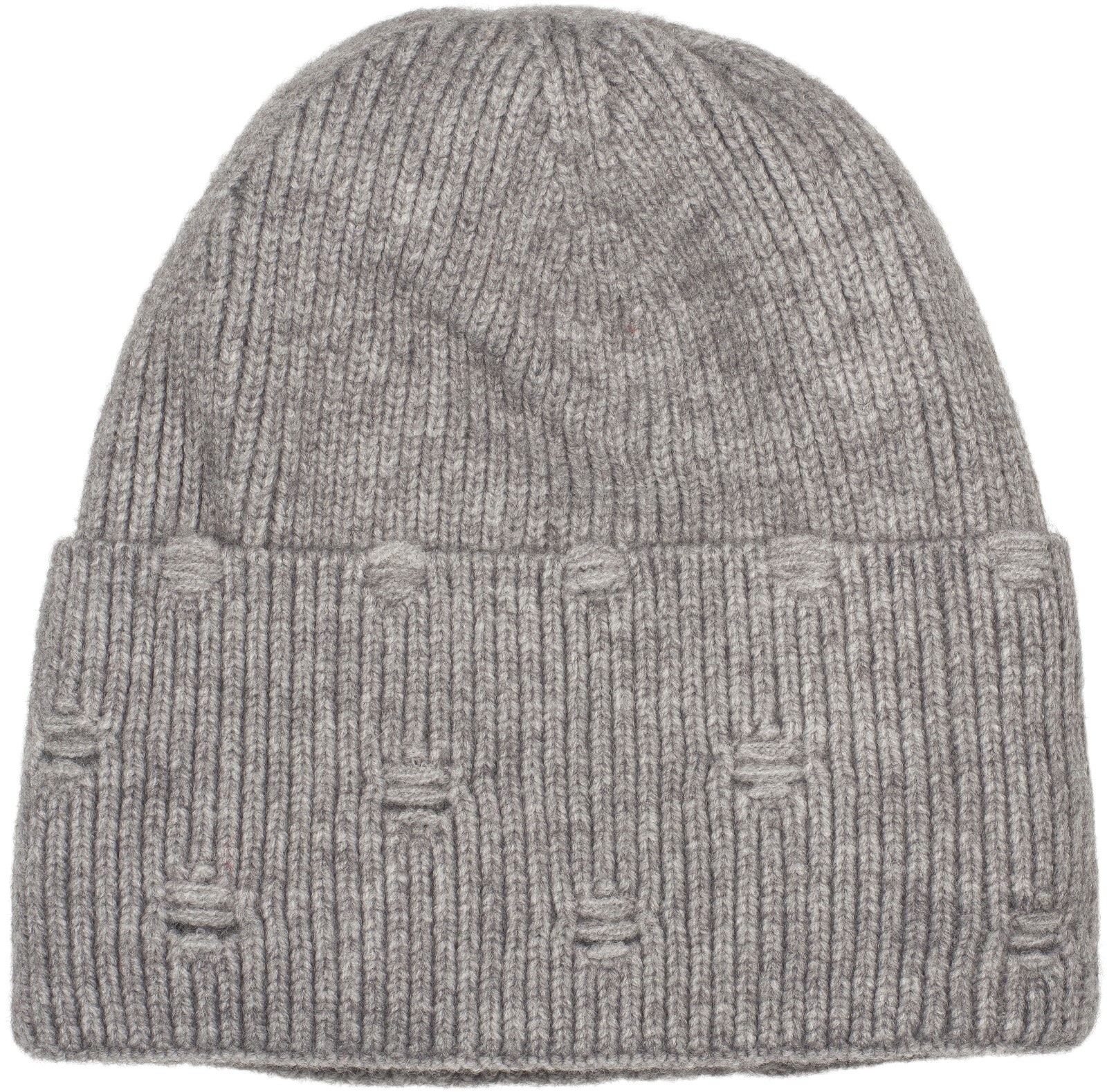 styleBREAKER Strickmütze "Strickmütze mit Rippenmuster und Rissen" 1 Stk.