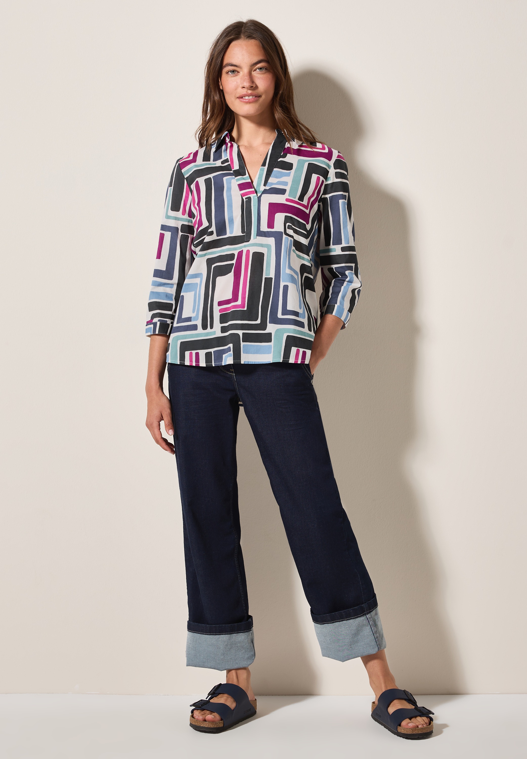 Thumbnail - Cecil Hemdbluse mit 3/4 Ärmeln