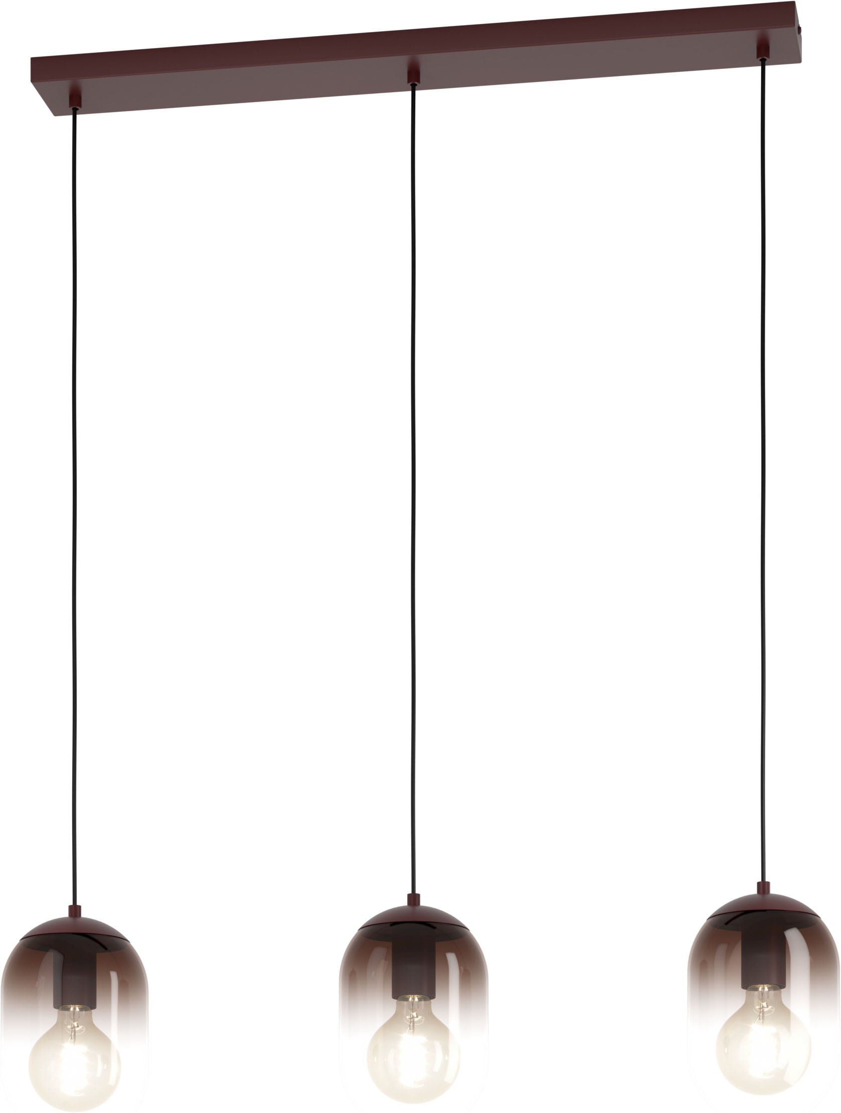 EGLO Hängeleuchte »LEQUILE« E27 1 Stk. Pendelleuchte, Esstisch, Wohnzimmer, orange  L:85 H:110 cm
