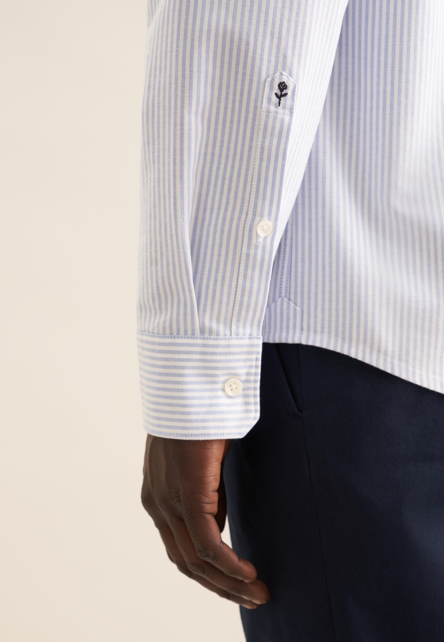 seidensticker Businesshemd, Regular Button-Down-Kragen Gestreift