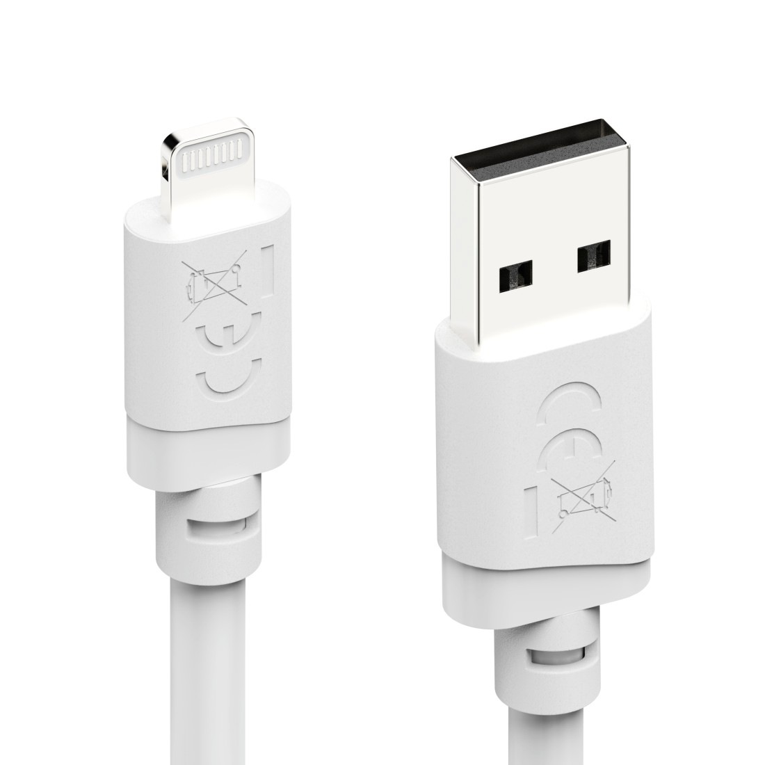 Hama USB-Kabel »USB-A auf Lightning Ladekabel 1 m weiß« Lightning | USB Typ A 100 cm Schnellladen, 480 Mbit/s, MFi zertifiziert, breite Kompatibilität