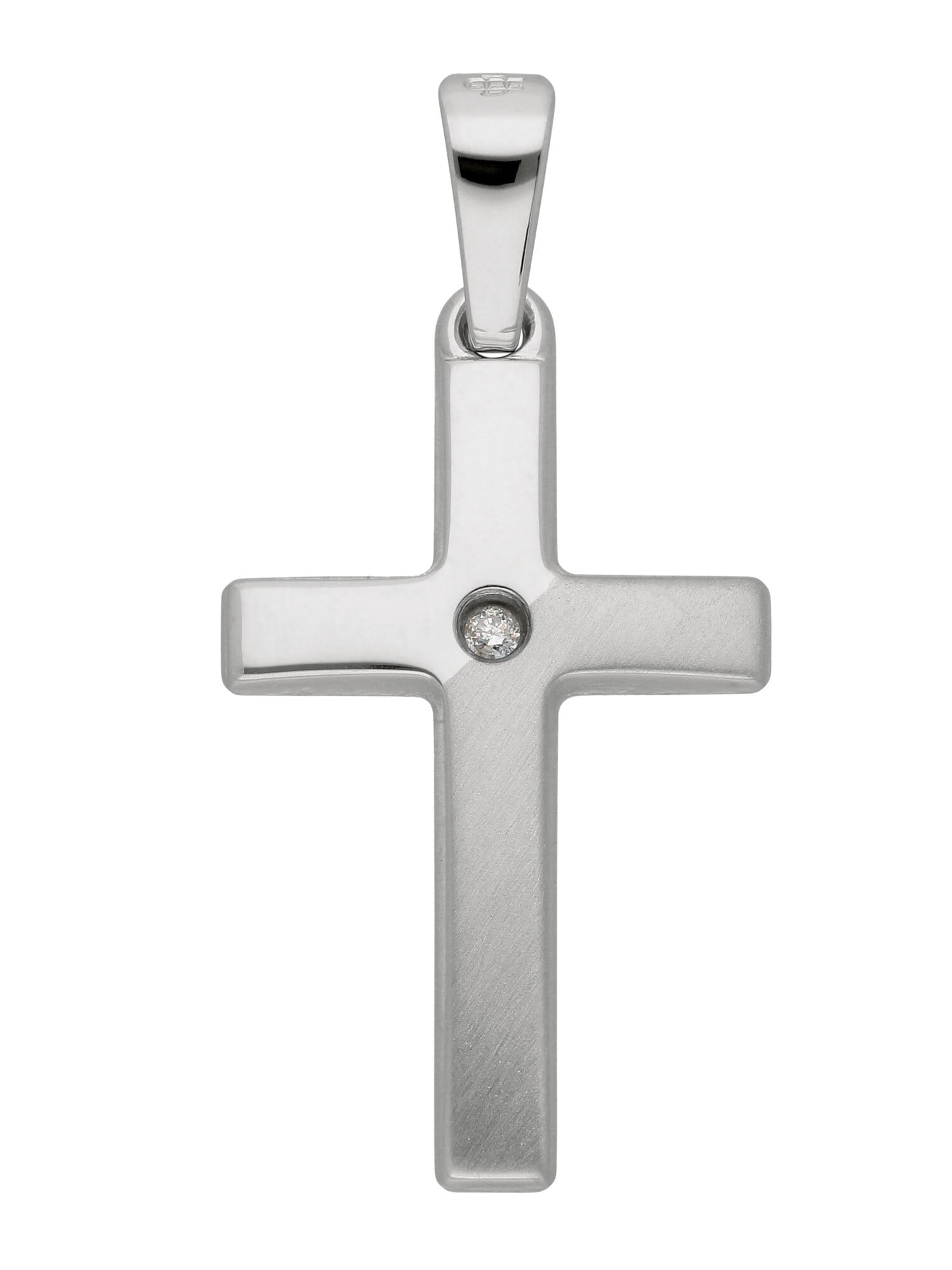 Adelia´s Kettenanhänger »585 Weißgold Kreuz Anhänger«, mit Diamant /  Brillant Goldschmuck für Damen & Herren kaufen | BAUR