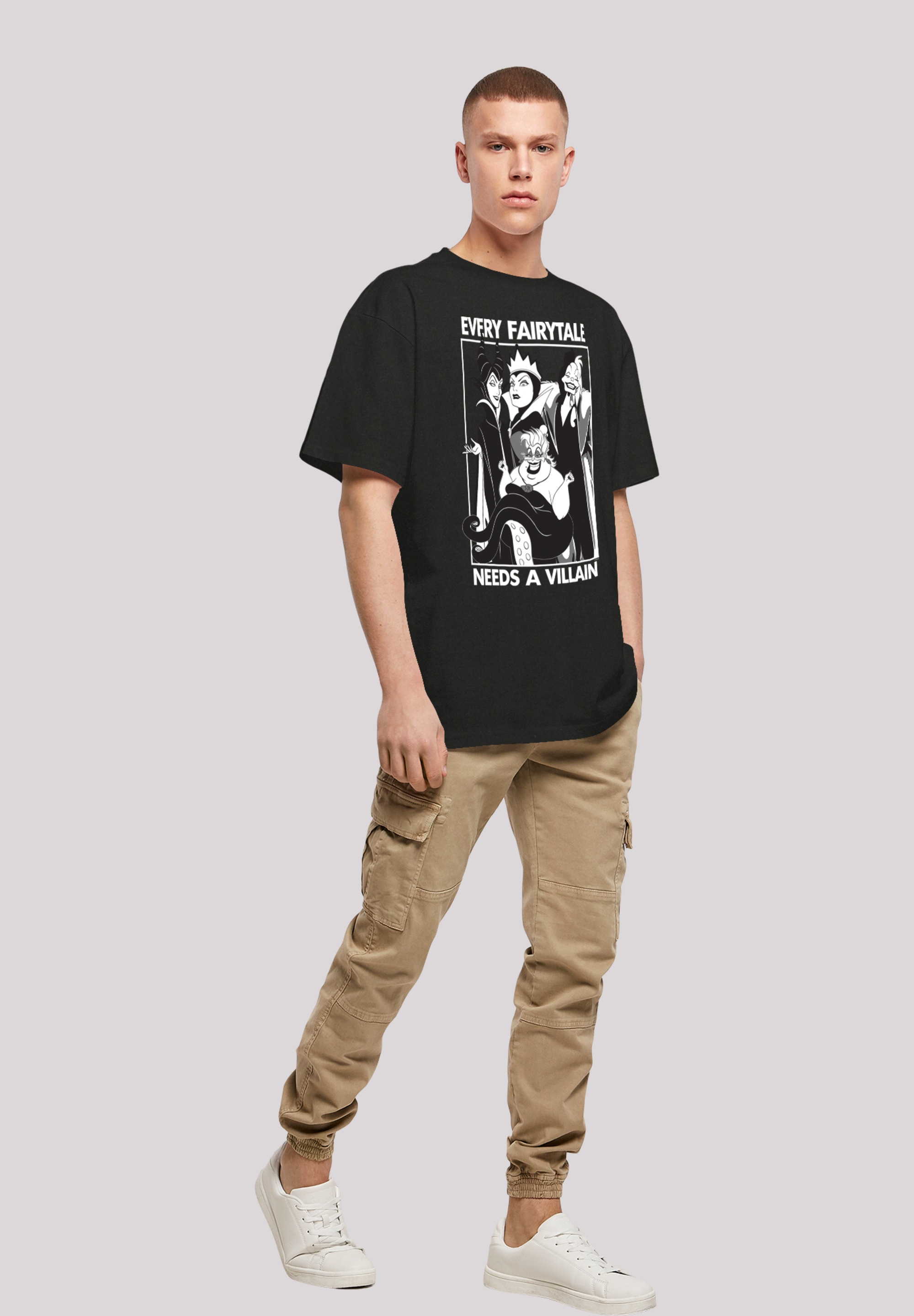 F4NT4STIC T-Shirt »Disney Every Fairy Tale Needs A Villain«, Print