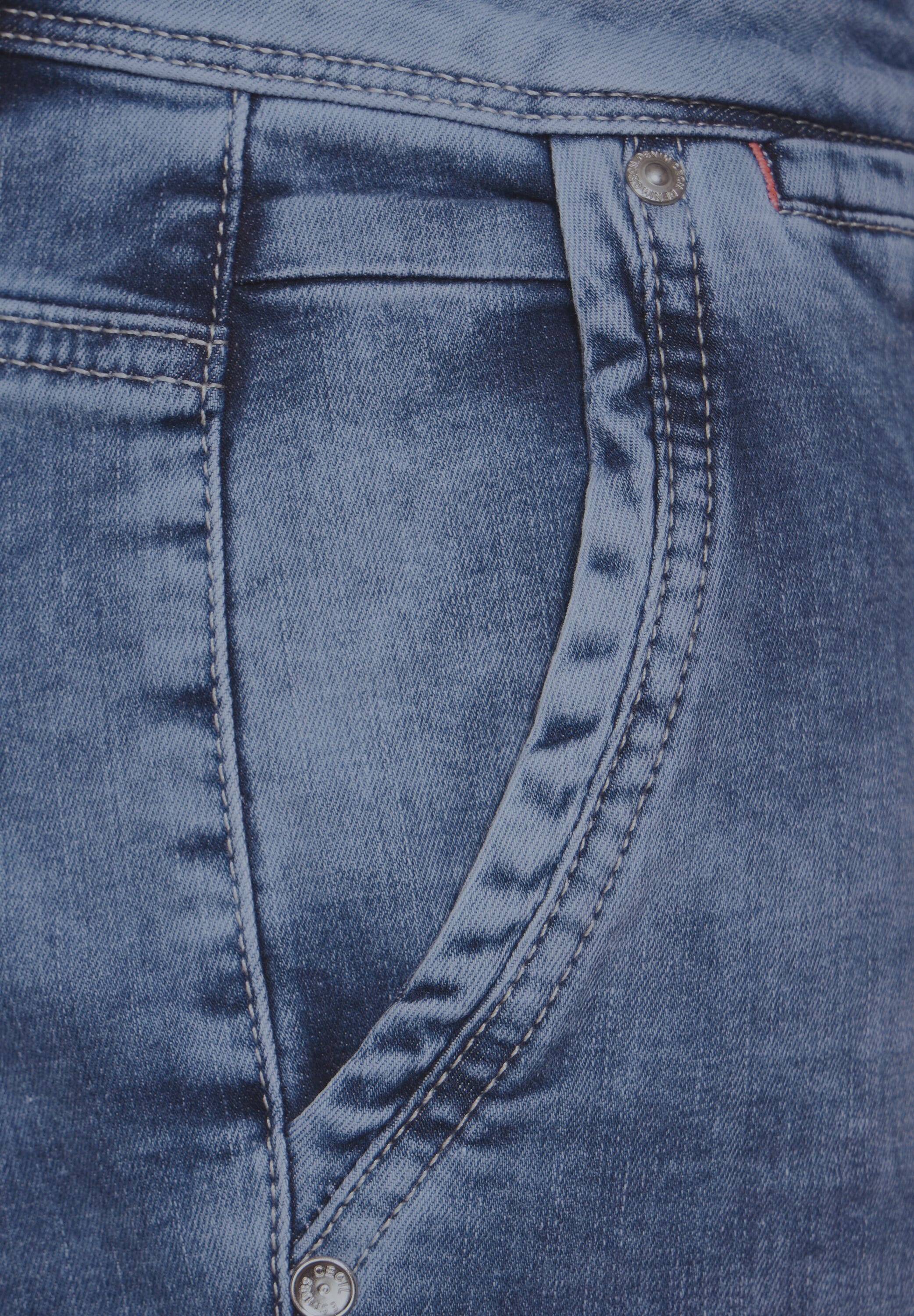 Cecil Loose-fit-Jeans, in blauer Waschung