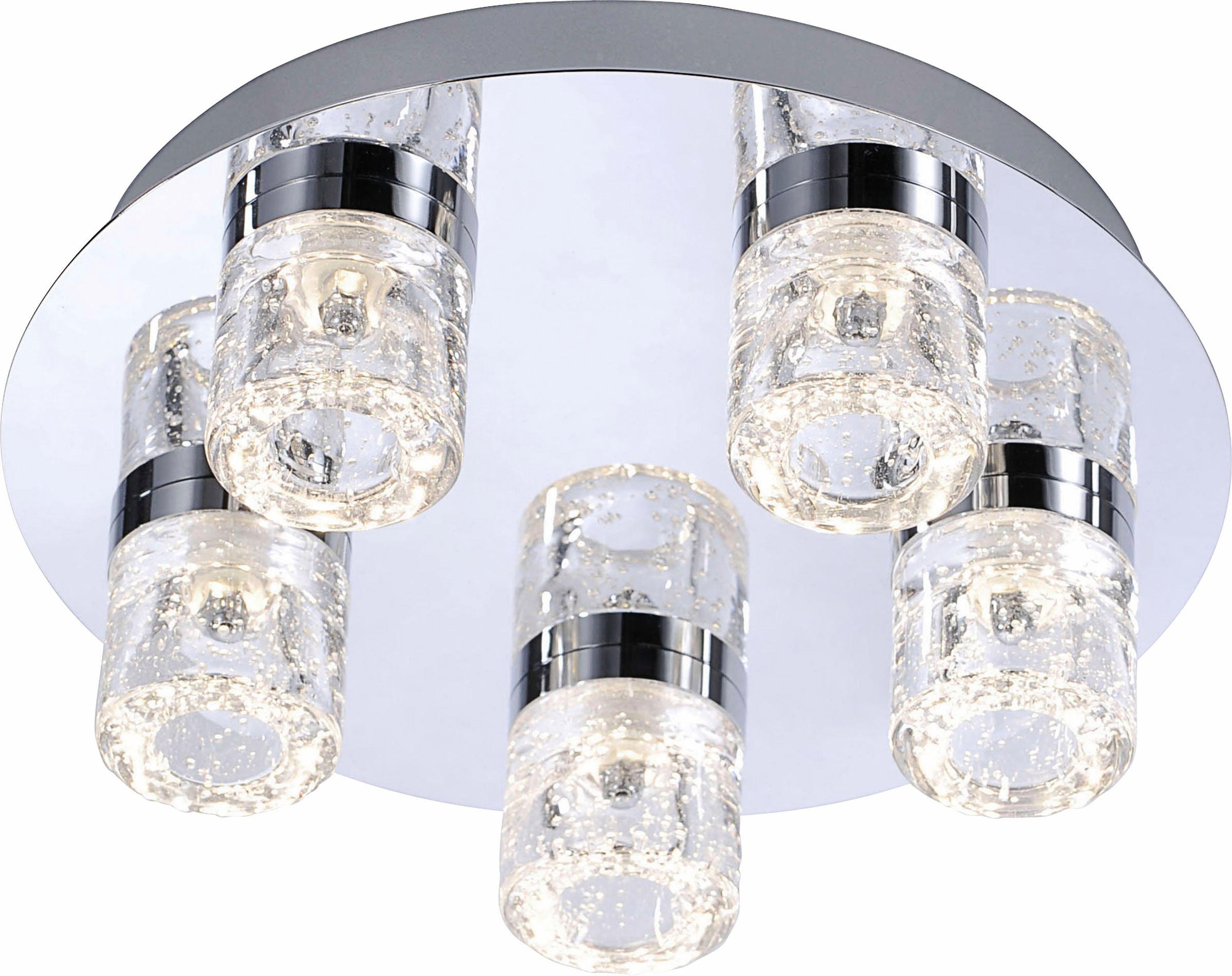Paul Neuhaus Deckenleuchte LED-Leuchtmittel, mit spritzwassergeschützt, für 5 »BILAN«, geeignet, Lichtfarbe klar, Acrylglas festverbautem | kaufen Badezimmer BAUR warmweiße mit flg.-flammig