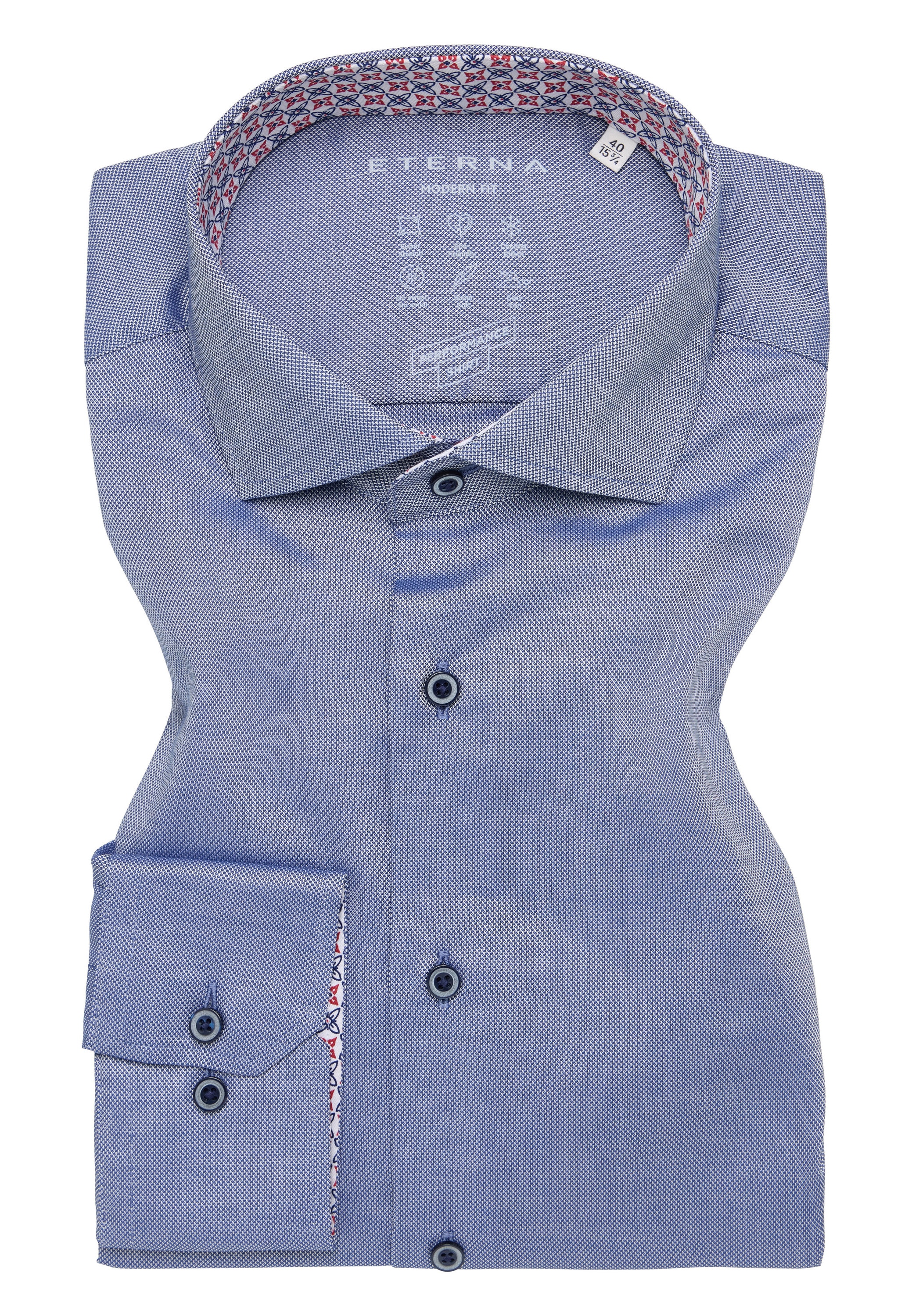Eterna Langarmhemd »MODERN FIT«, EASY IRON (bügelleicht)